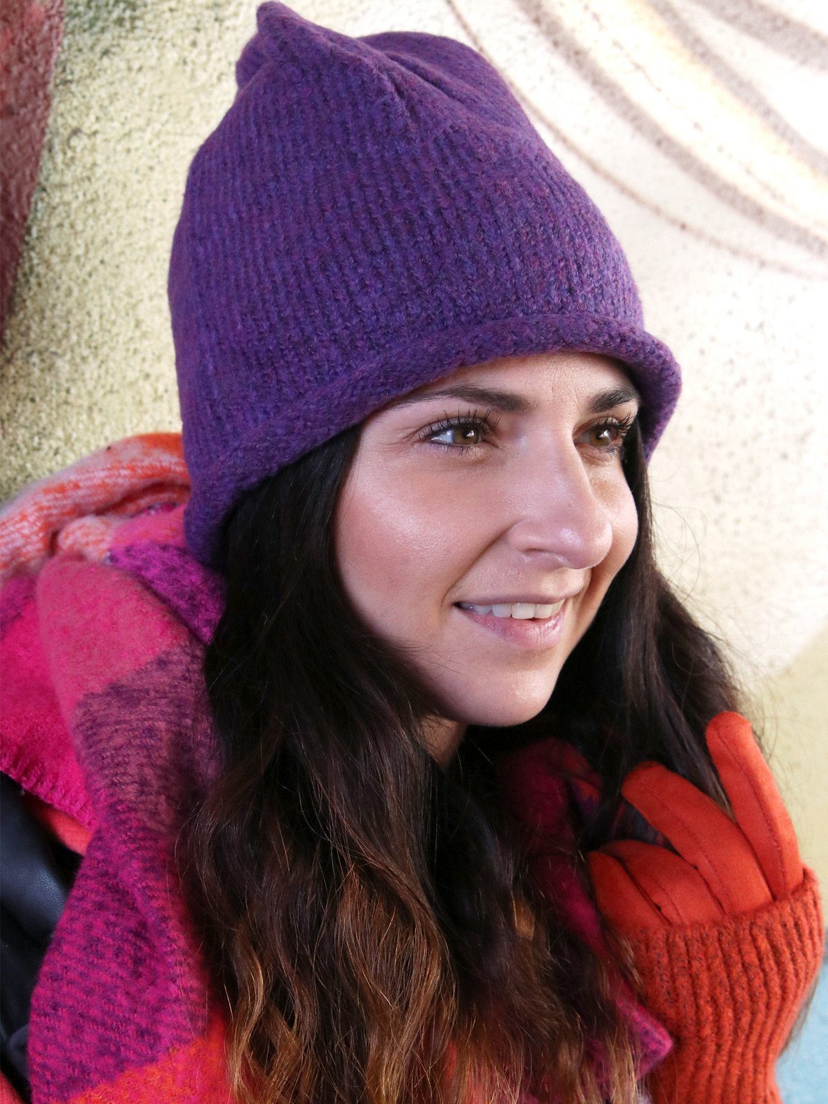styleBREAKER Strickmütze Oversize Strickbeanie mit Rollrand (1-St)