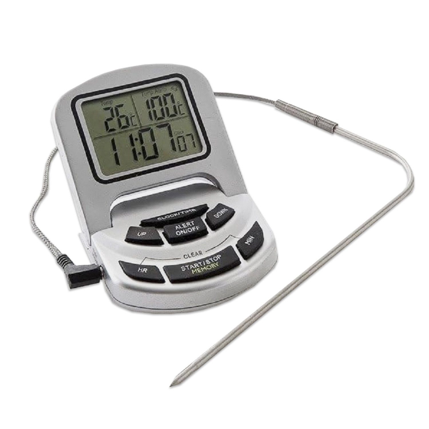 Grillthermometer Landmann Grillthermometer Digital BBQ Thermometer mit Timer