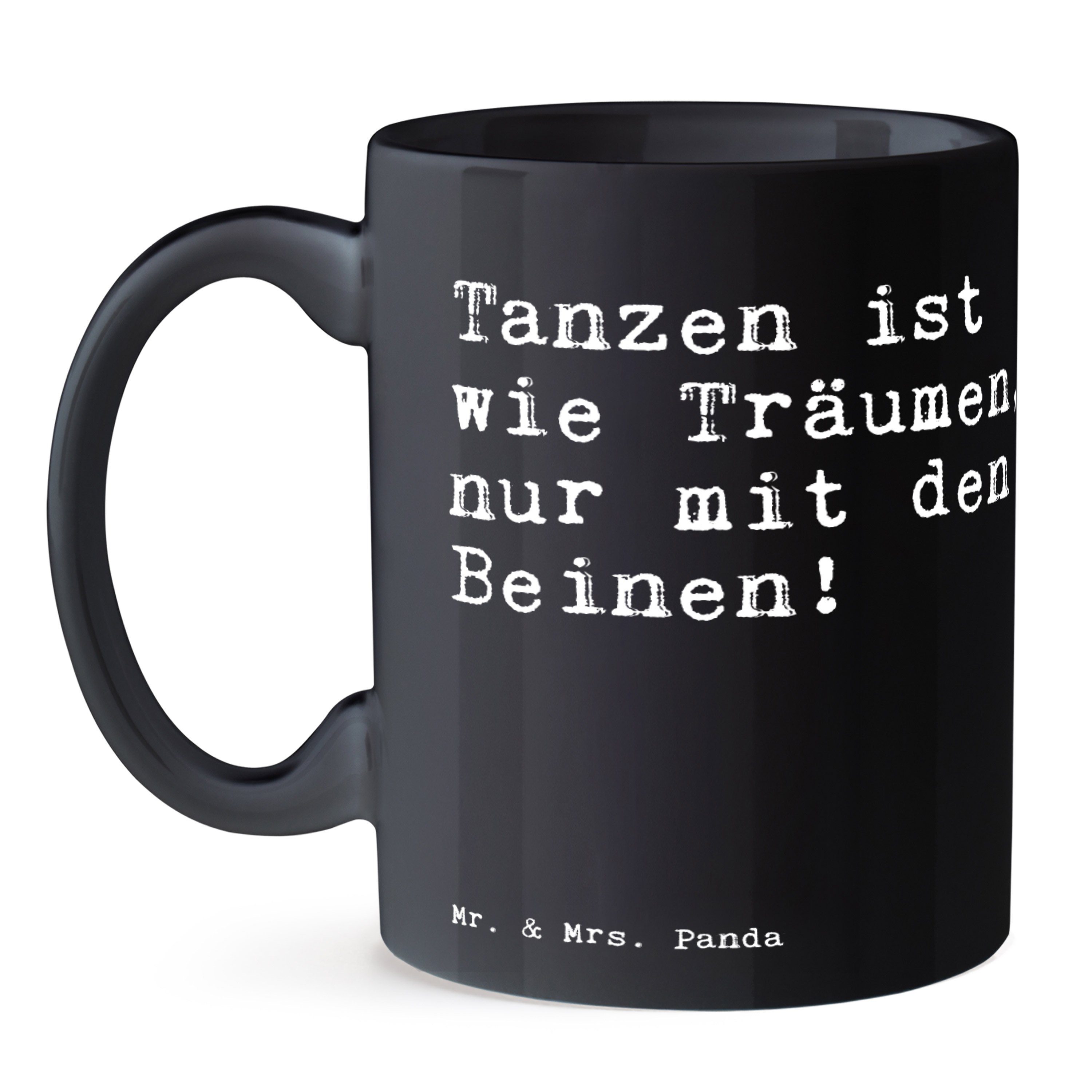 Mr. & Geschenk, wie Schwarz Panda Schwarz ist Mrs. Tanzen Träumen,... - - Beche, Keramik Zitat, schönes Tasse
