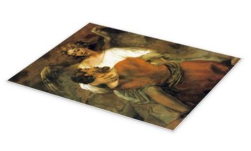 Posterlounge Poster Rembrandt van Rijn, Jakobs Kampf mit dem Engel, Malerei