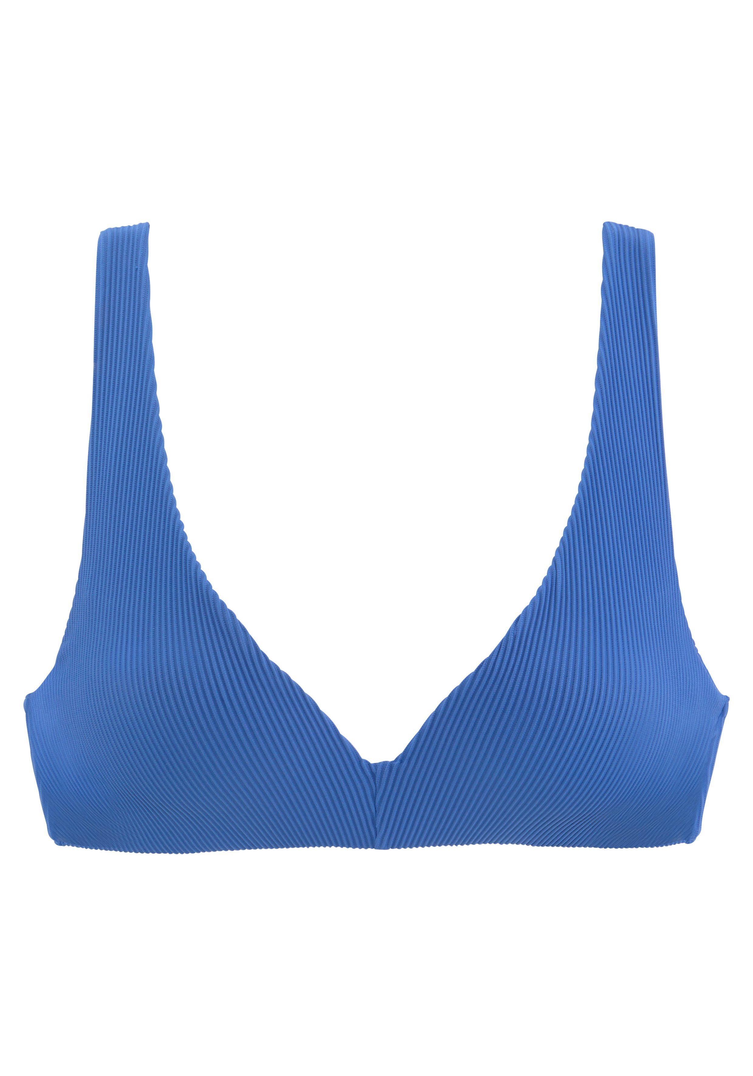 mit Triangel-Bikini-Top Fancy, Push-up-Effekt Sunseeker blau