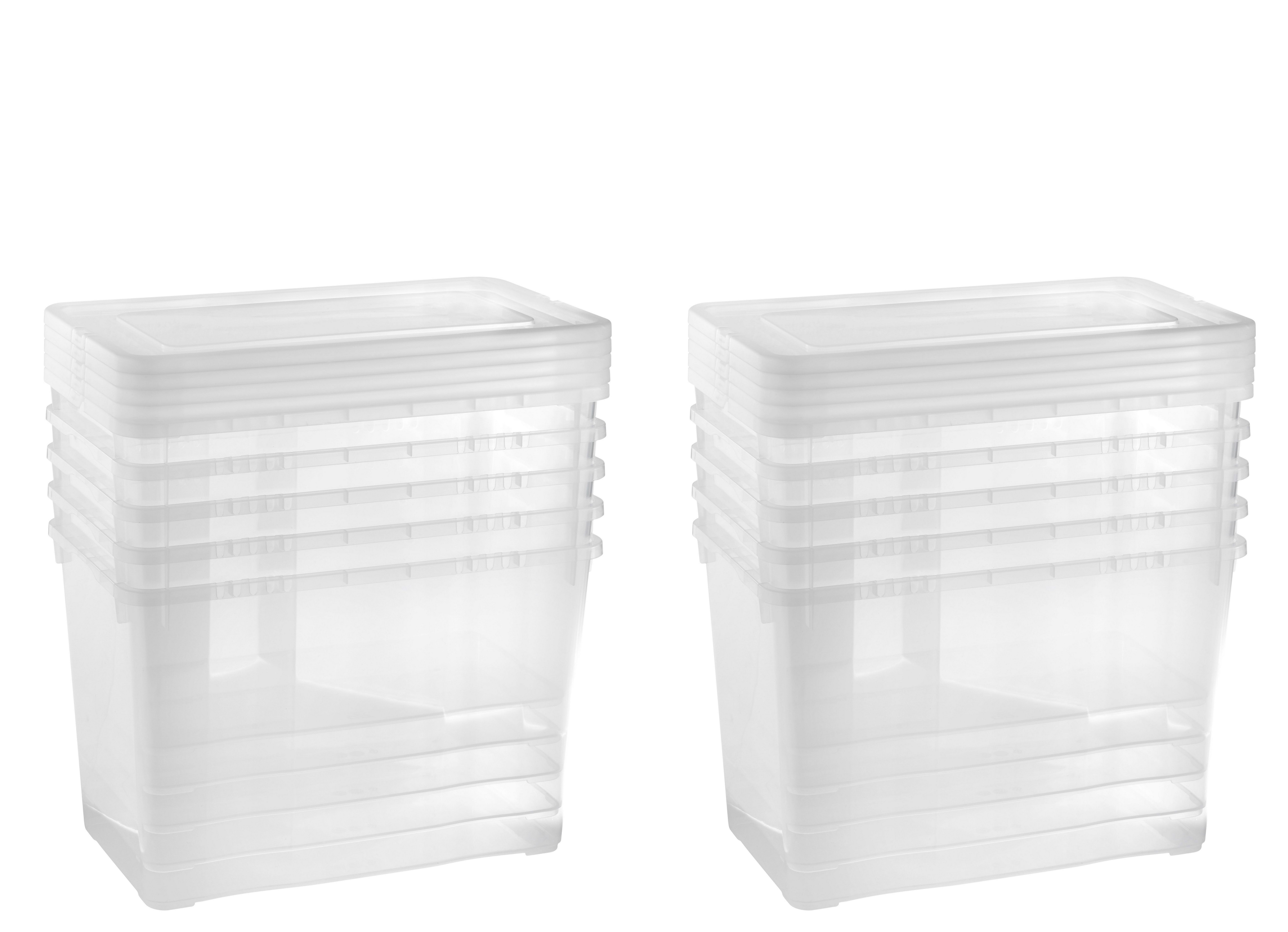 Gardissimo Aufbewahrungsbox 10 er Set mit Deckel 20 Liter Kunststoff Boxen günstig online kaufen