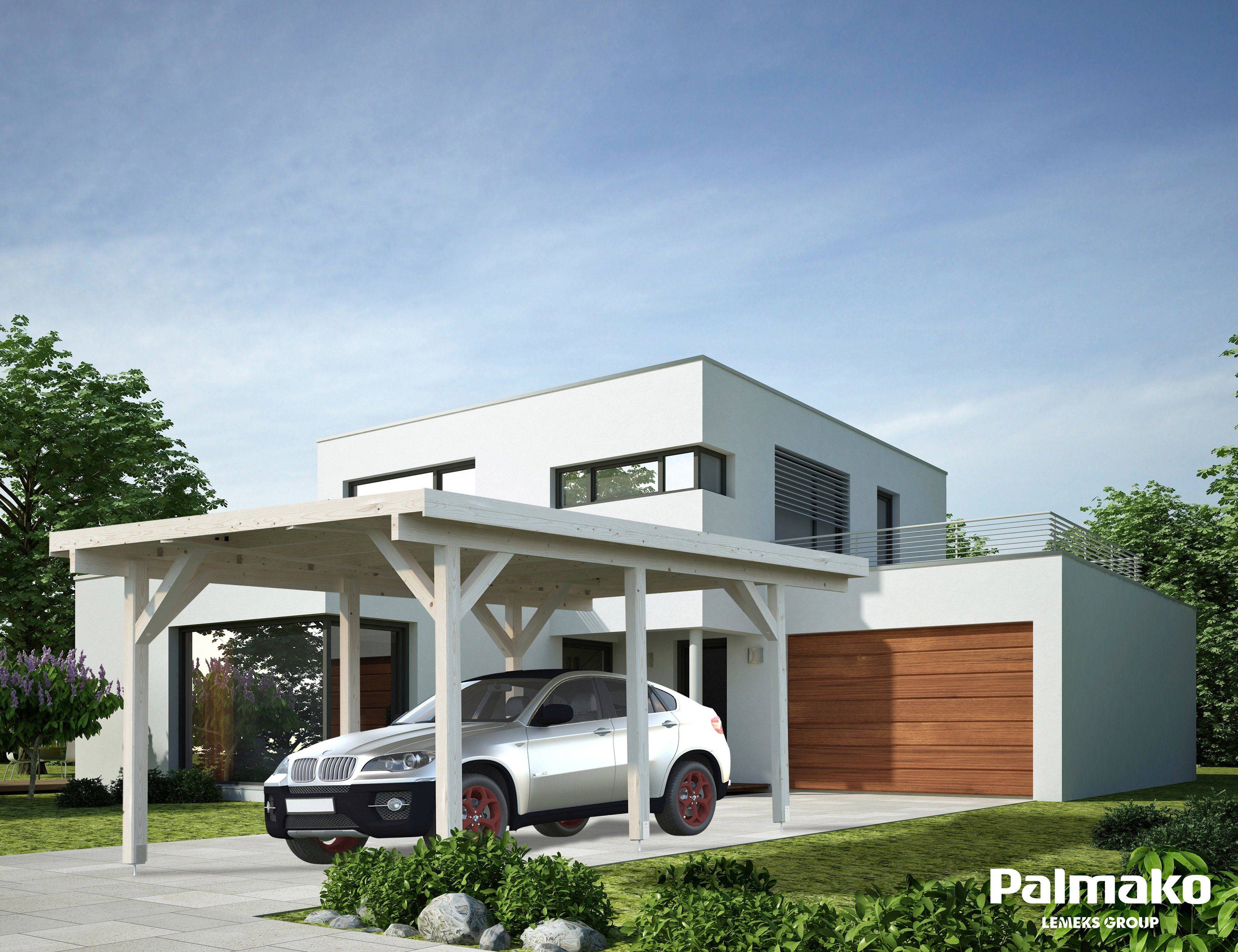 Palmako Einzelcarport Karl, BxT: 360x512 cm