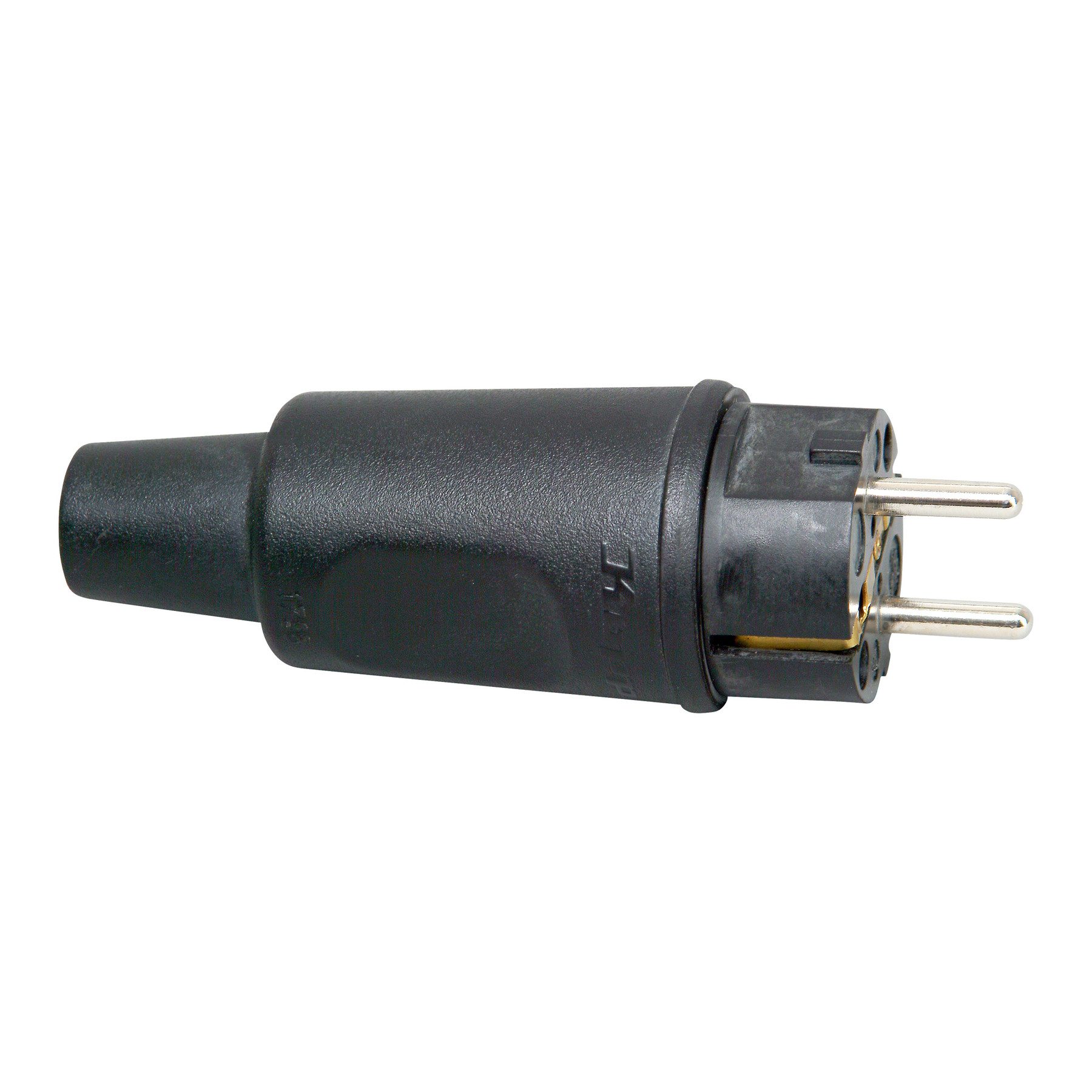 Kopp Schuko-Stecker KOPP Schutzkontakt-Stecker 179016004, Vollgummi, 2 Stecksystemen
