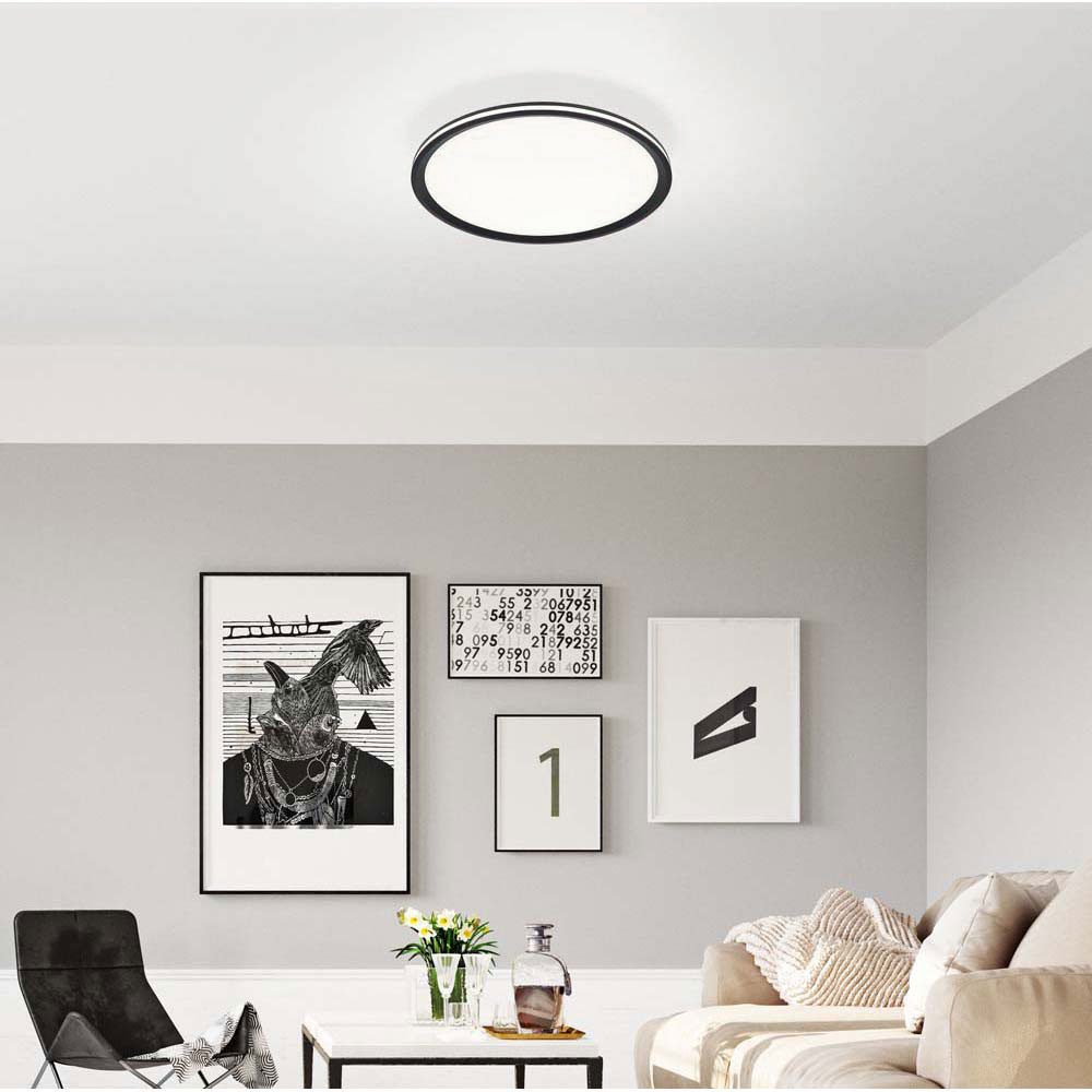 GLOBO LIGHTING LED Deckenleuchte, LED-Leuchtmittel fest verbaut, Deckenleuchte Deckenlampe Wohnzimmerlampe LED Schwarz-matt 3