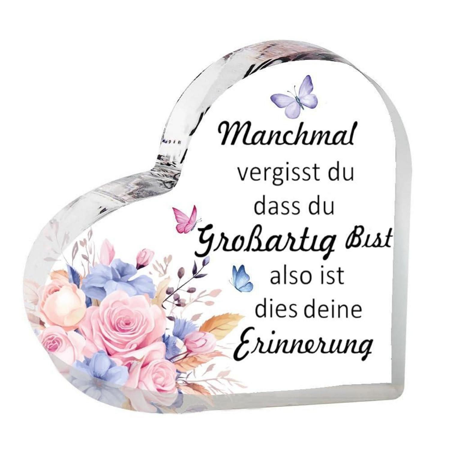 LuxusKollektion Wanddekoobjekt Acryl-Plakette mit Spruch "Du bist großartig"