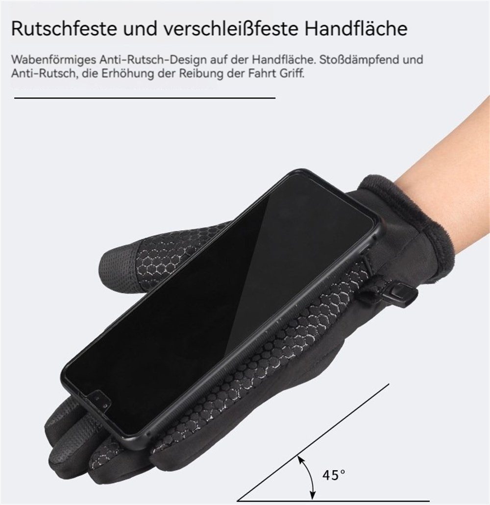 & für Touchscreen Damen Wasserdichte Fahrradhandschuhe Winterhandschuhe Herren mit Herren Fahrradhandschuhe Dekorative für Fahrradhandschuhe Funktion