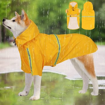 ousudela Hunderegenmantel Reflektierender Regenmantel im Poncho-Cape-Stil für Hunde