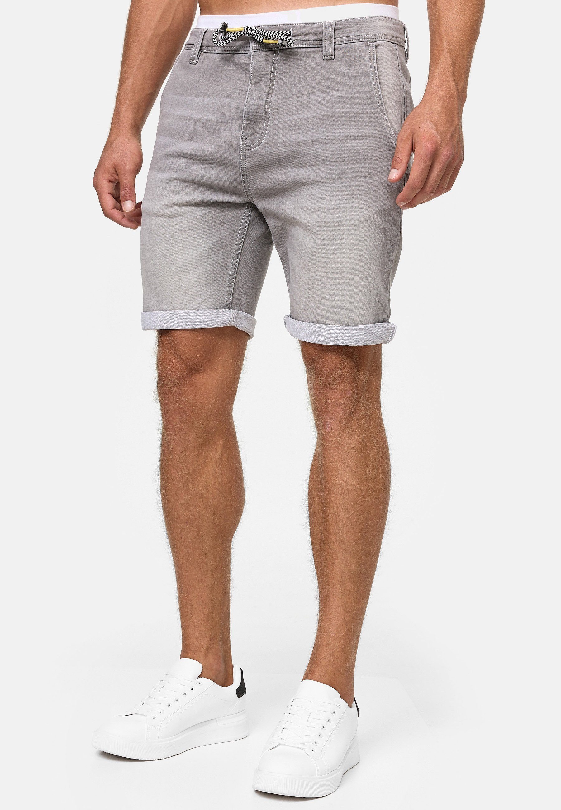 Indicode Sweatshorts Herren Azibo Sweat Shorts Herrenshorts elastischer Bund samt Tunnelzug