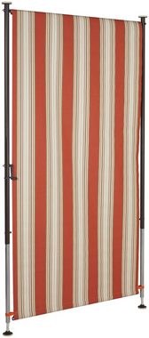Angerer Freizeitmöbel Klemm-Senkrechtmarkise Nr. 9300 rot/beige, BxH: 120x275 cm