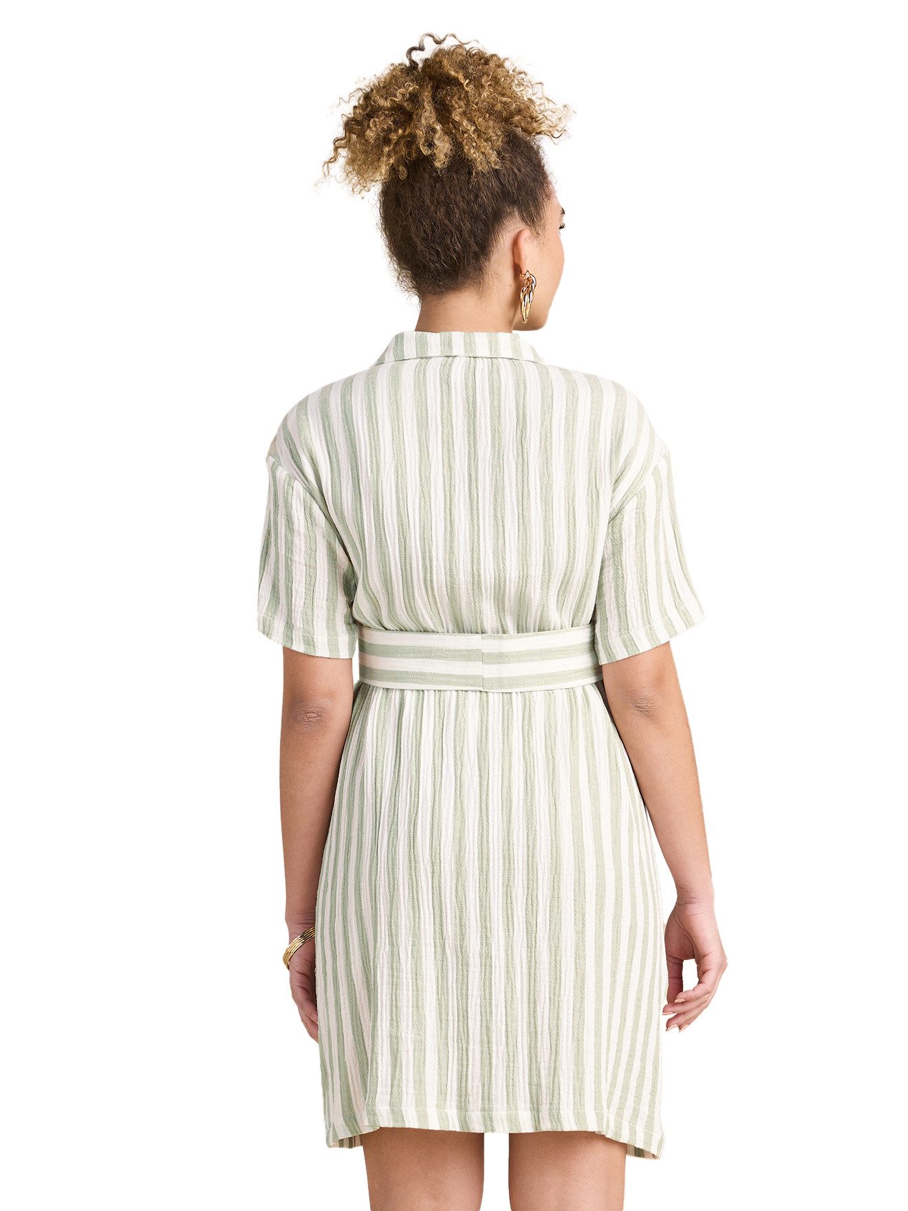Envie de Fraise Umstandskleid Hemdblusenkleid für Schwangerschaft und Stillzeit breiten Streifen, Knopfverschluss