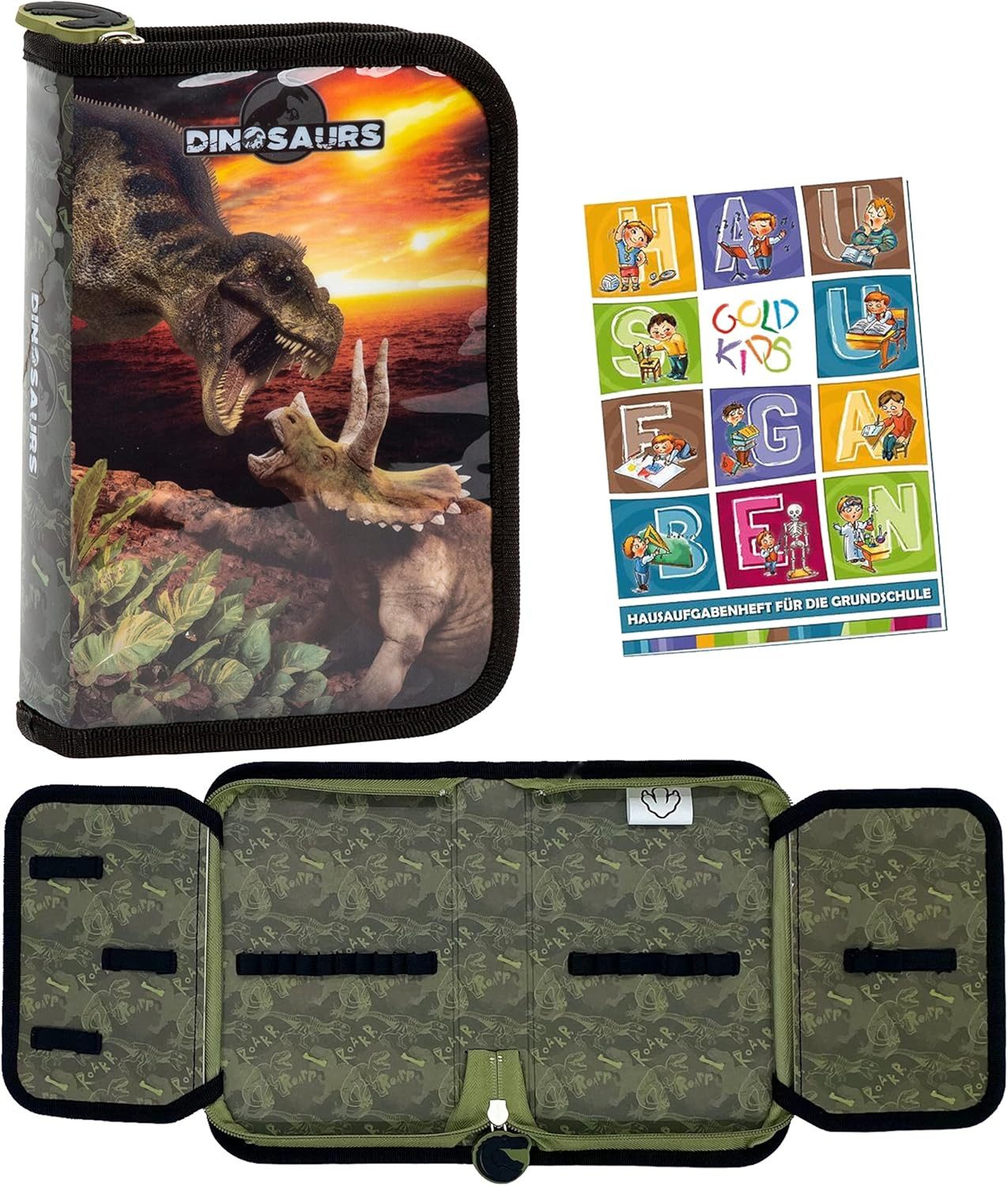 GOLDKIDS Federmäppchen Federmappe Federtasche Schüleretui, (Stiftetasche Schlamper-Etui, Schul-Etui ohne Inhalt inkl), Hausaufgabenheft