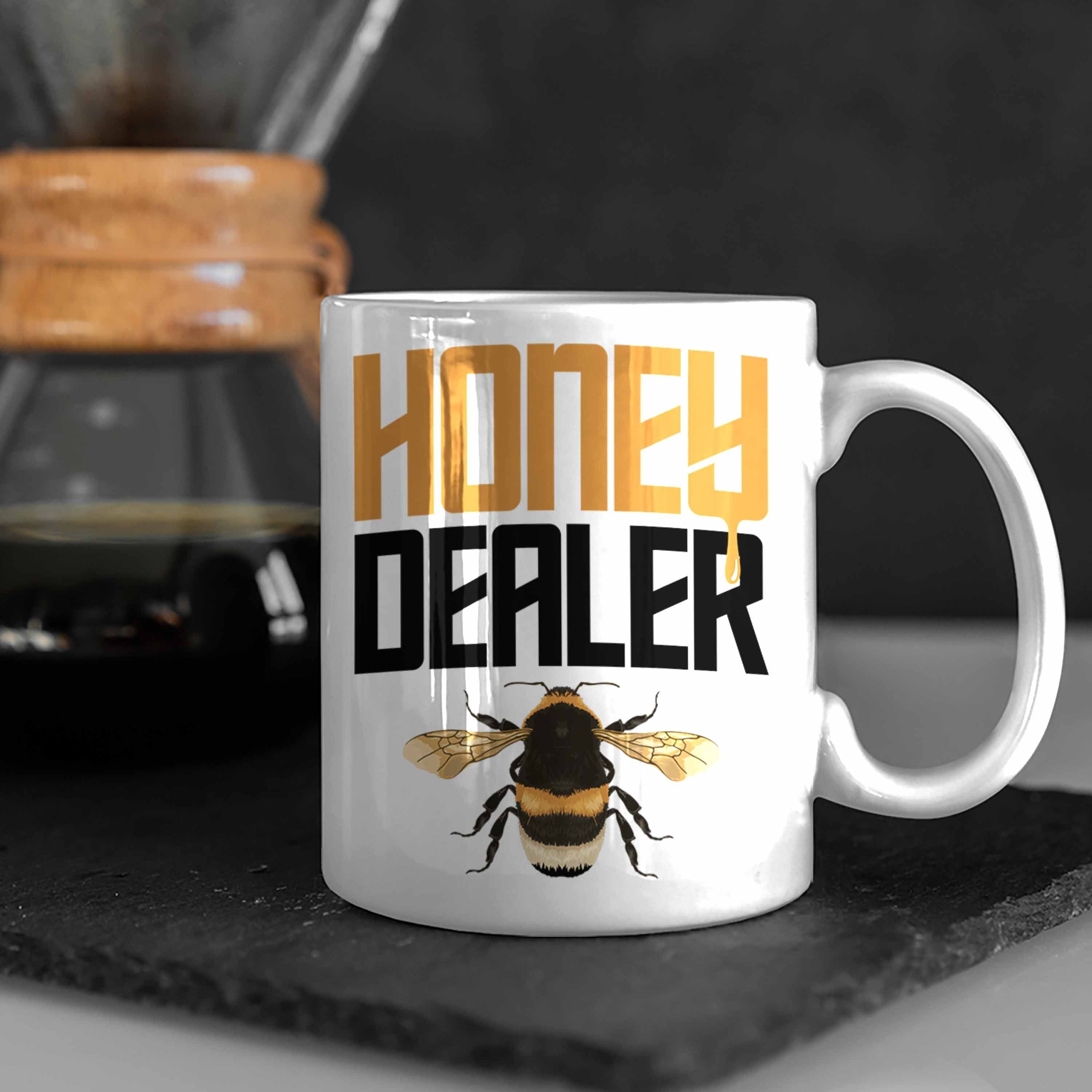 Kaffeetasse Bienen Trendation Zuebhör Imker Geschenk Bienenzucht Geschenkideen Trendation - Dealer Tasse Bienenzüchter Weiss Tasse Honig