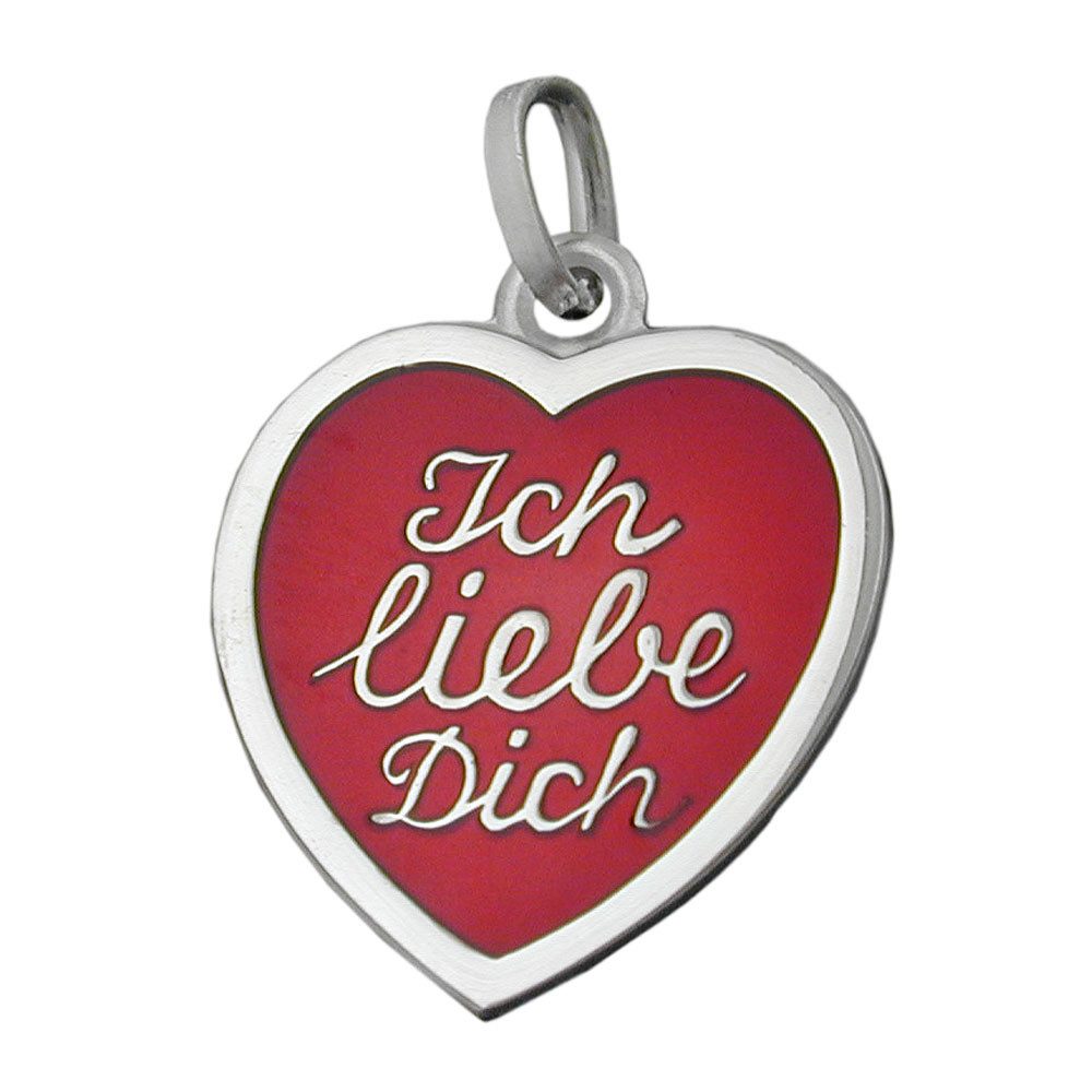 Kettenanhänger Anhänger Herz " Ich liebe Dich ", 925 Silber