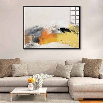 DOTCOMCANVAS® Acrylglasbild Fairy Way - Acrylglas, Acrylglasbild weiß gelb orange moderne abstrakte Kunst Druck Wandbild