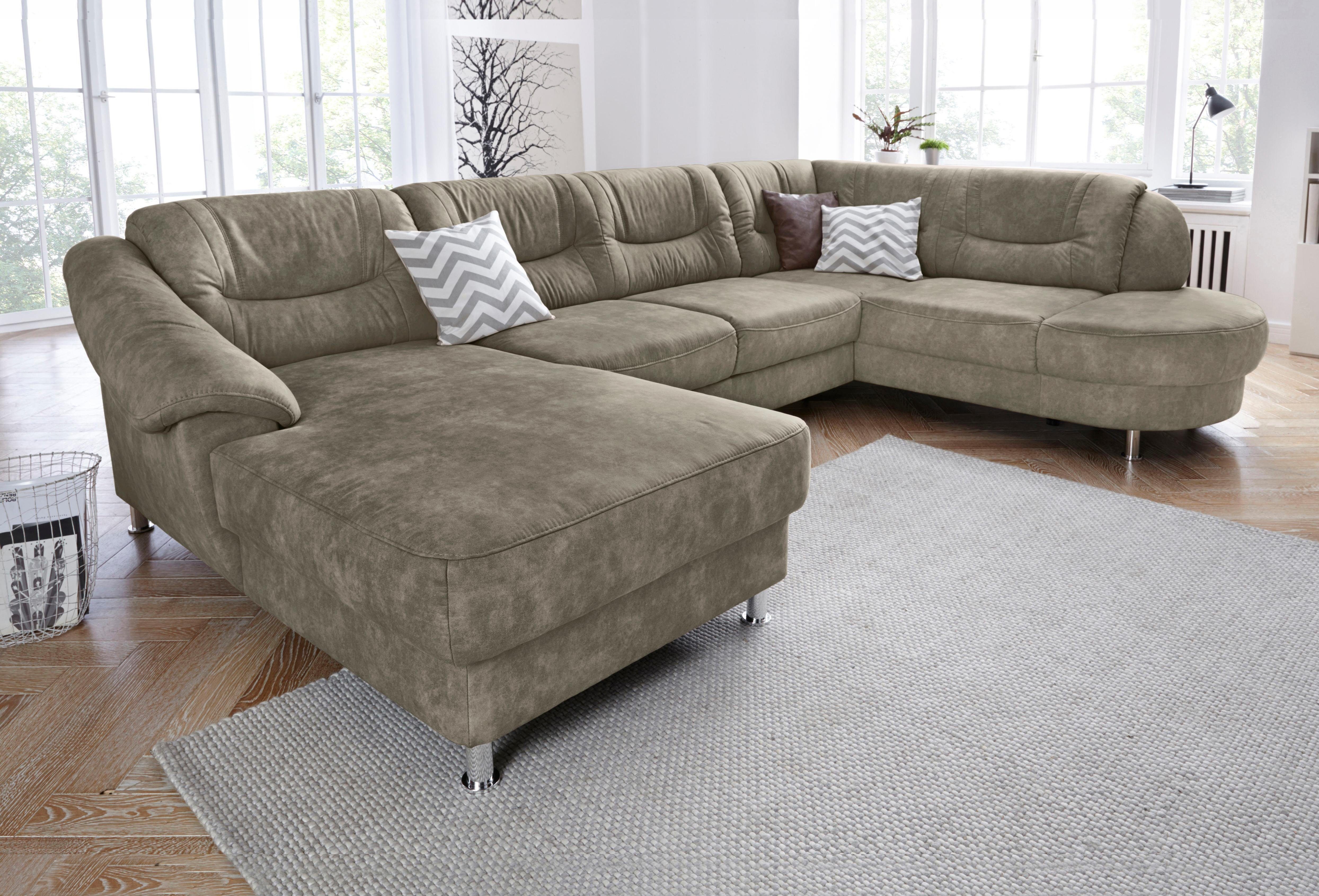 sit&more Wohnlandschaft Salsa U-Form, mit Federkern, wahlweise mit Schlaffunktion