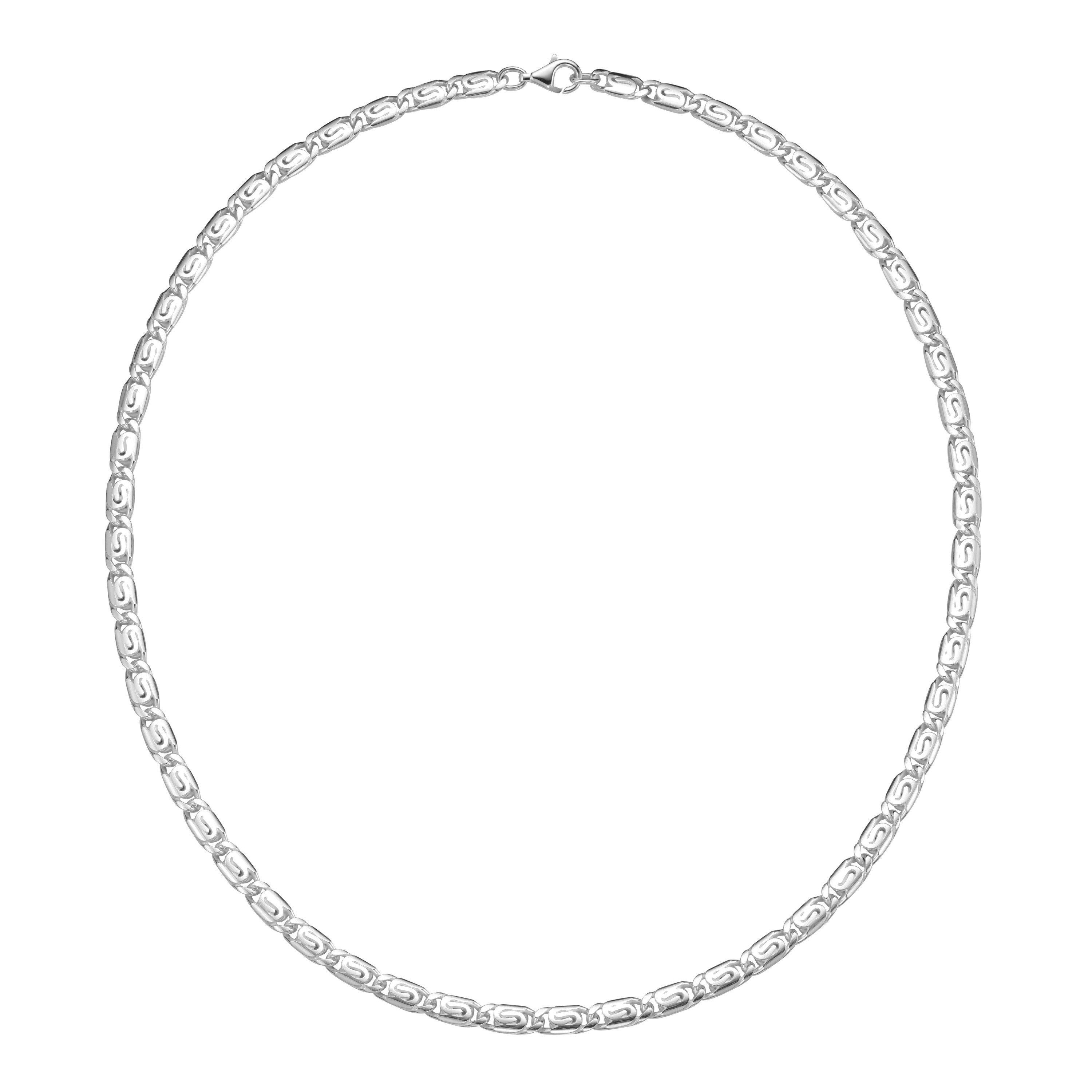 Silberkette S-Panzerkette massiv, Silber 925