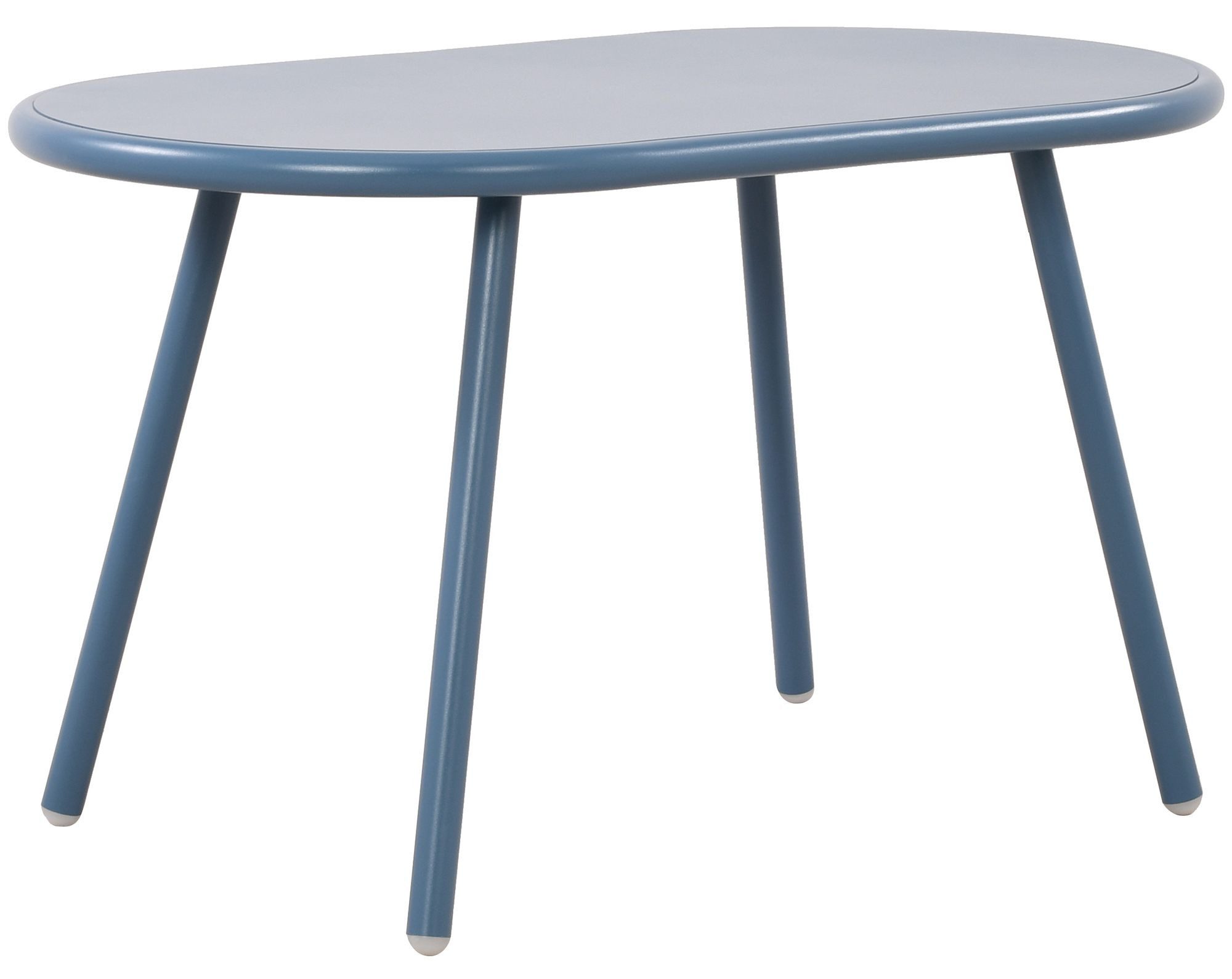 TPFLiving Couchtisch Velan (Tischplatte: Recyceltes Polypropylen, UV-beständig, wetterfest, Metall mit E-Coating, rost- & korrosionsbeständig, mit Bodenschonern), Maße (TxBxH): 45 x 80 x 45cm - Farbe: blau