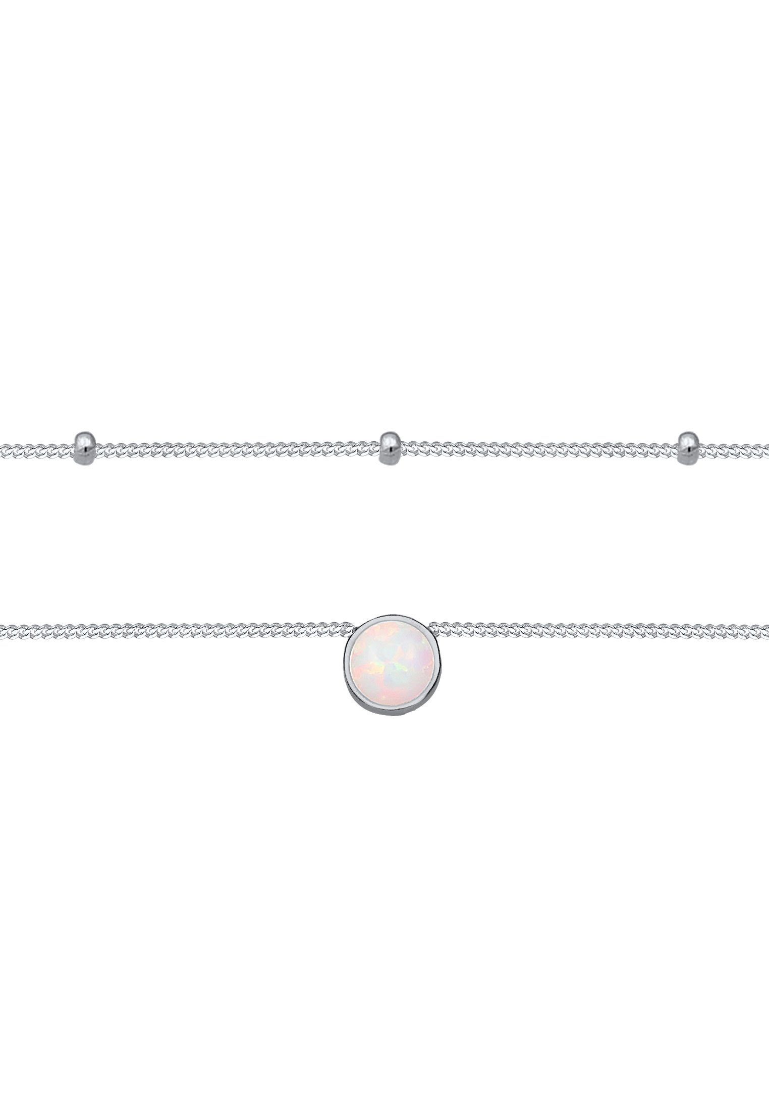 Elli Choker Choker Layer Opal Kugelkette 925 Silber günstig online kaufen