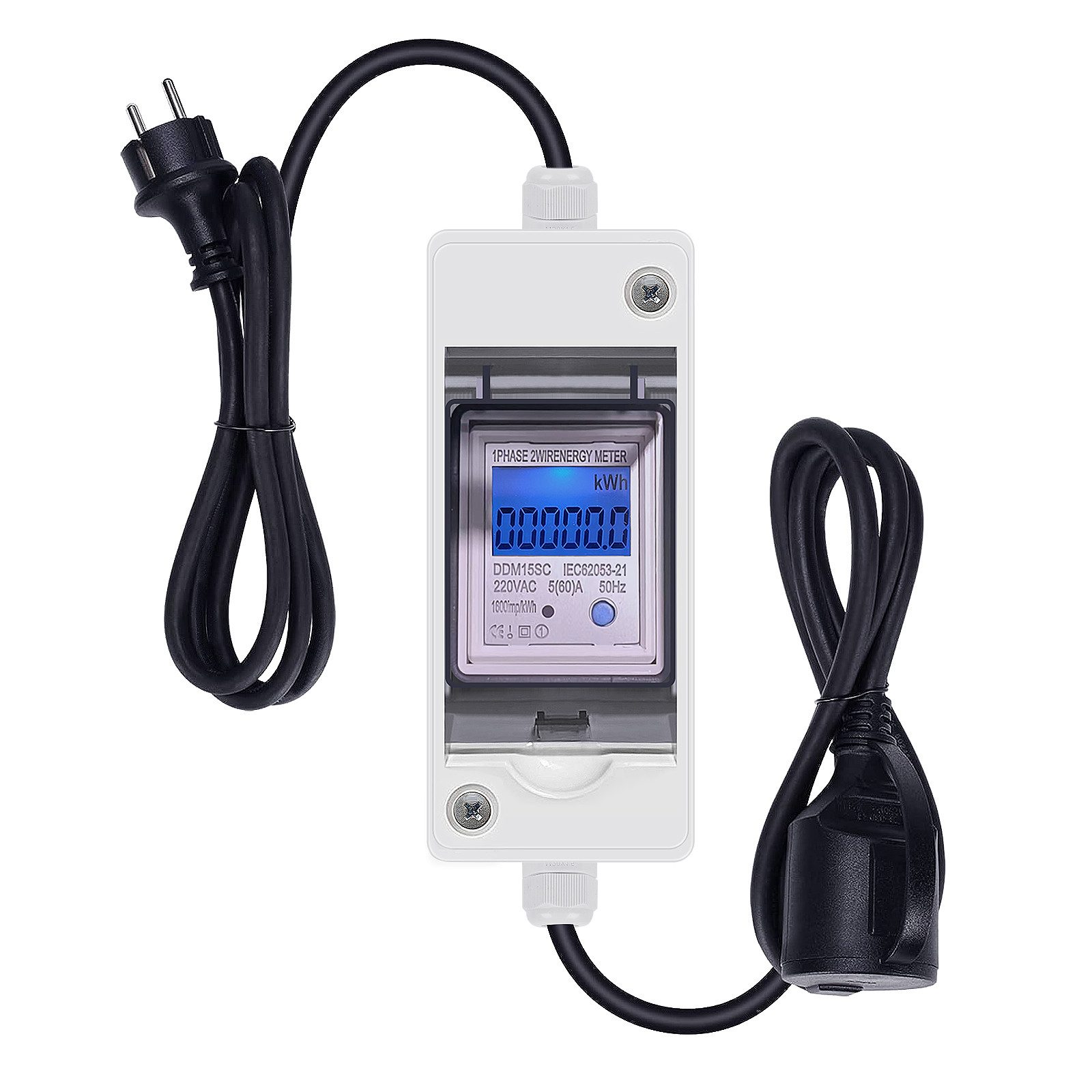 TWSOUL Energiekostenmessgerät Mobiler digitaler Stromzähler, IP65 günstig online kaufen