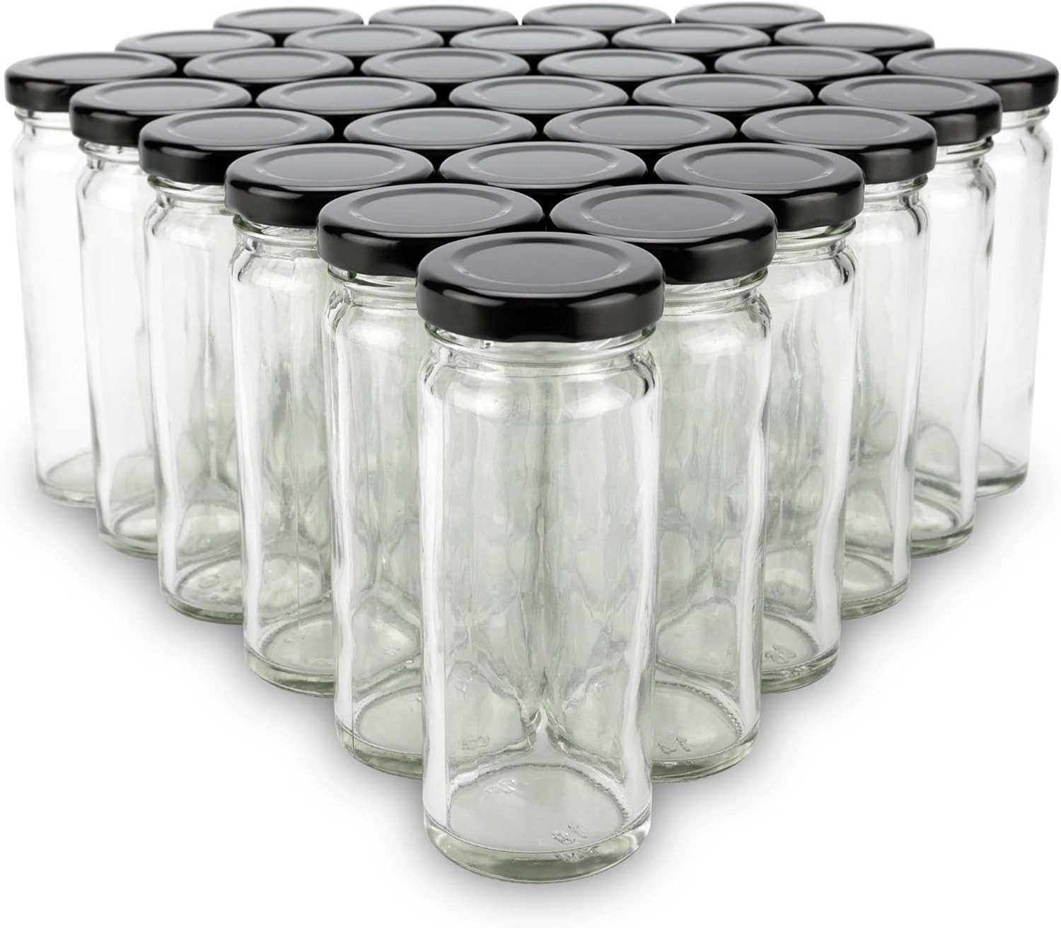 LM-Kreativ Marmeladenglas Sturzgläser mit Schraubdeckel zum Einkochen und Aufbewahren, (30 Sturzgläser 100 ml mit Schraubdeckel), Marmeladenglas, Einmachglas, Sturzglas, Schraubdeckel, 100 ml