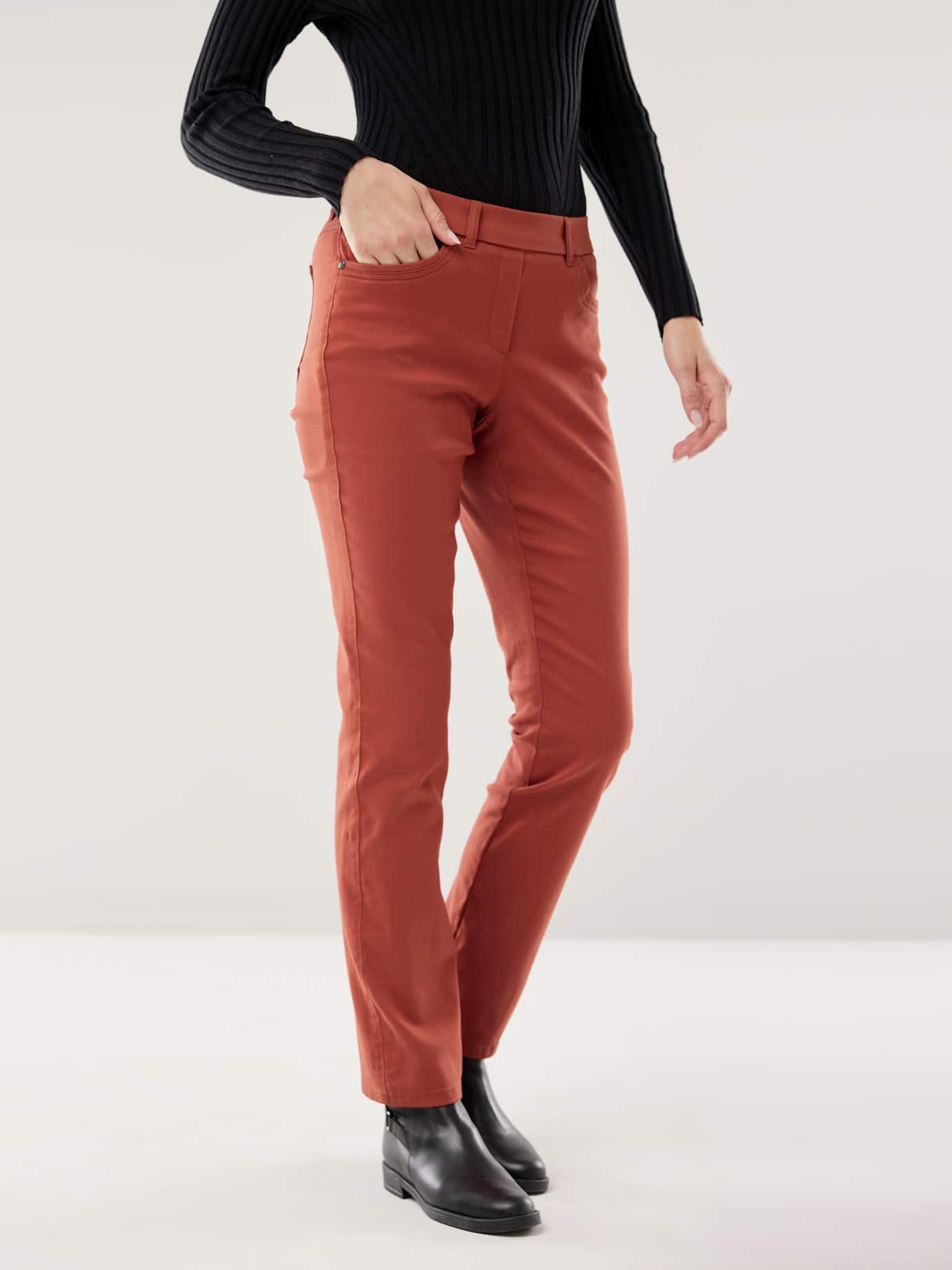 Walbusch Thermohose Damen Thermo-Extraglatt Baumwollhose Regular Fit, bügelfrei, atmungsaktiv, wärmend, Kurzgröße