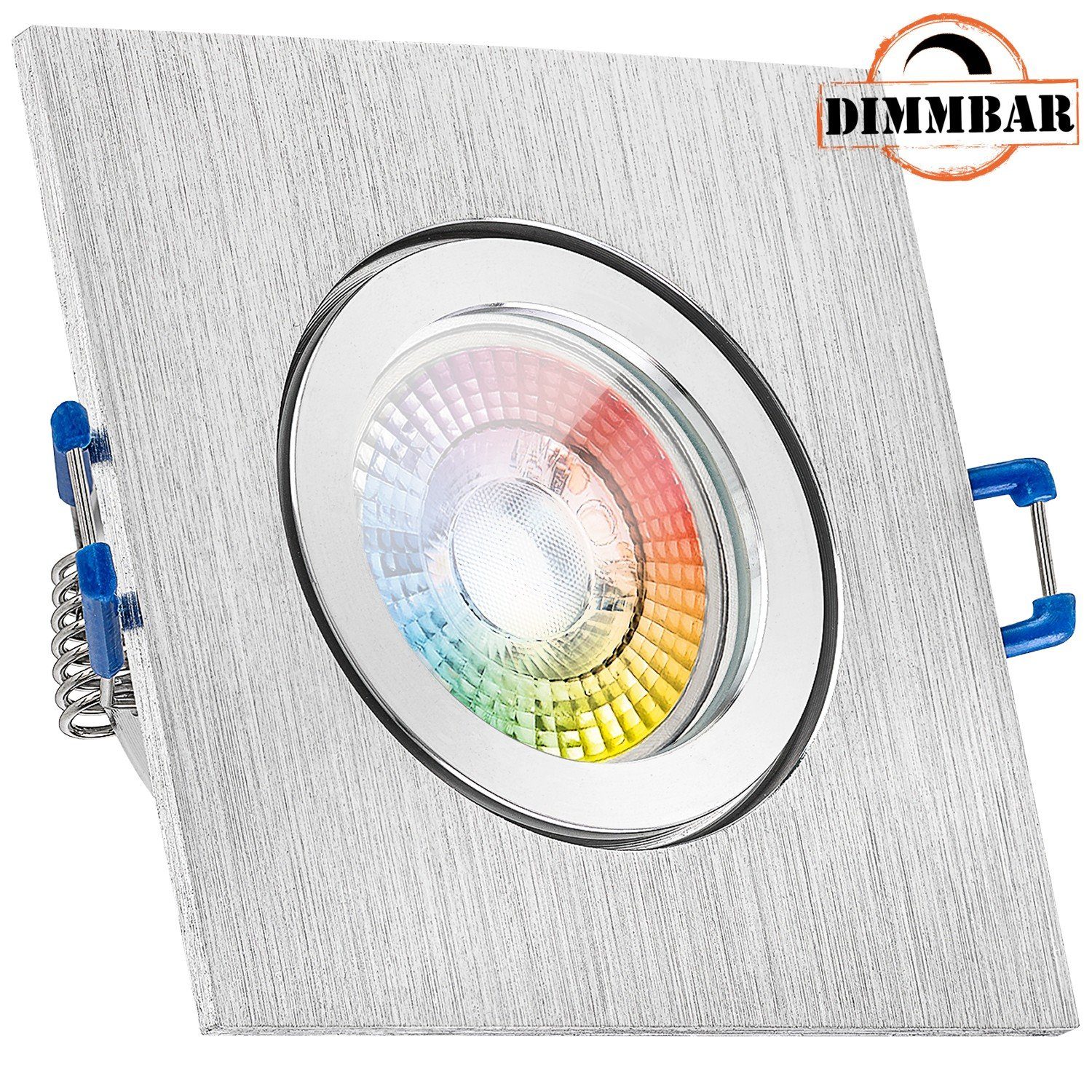 LEDANDO LED Einbaustrahler IP44 RGB LED Einbaustrahler Set extra flach in bicolor - zweifarbig mi