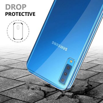 Cadorabo Handyhülle Samsung Galaxy A7 2018 Samsung Galaxy A7 2018, Flexible Case Handy Schutzhülle - Hülle - Back Cover 360° Grad