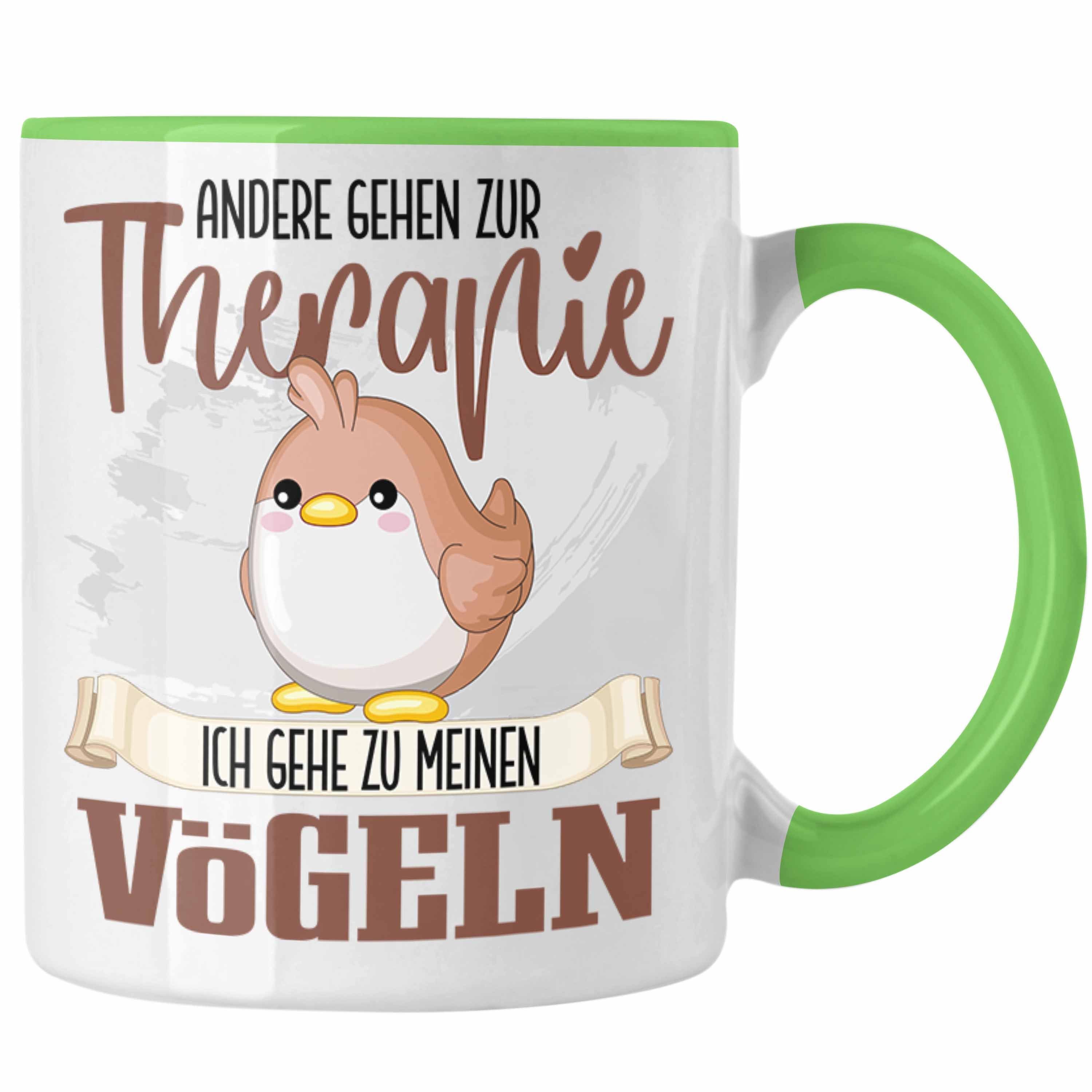 Trendation Tasse Vogel Züchter Tasse Spruch Geschenkidee Vogel Besitzer Grün Liebha Lustiger