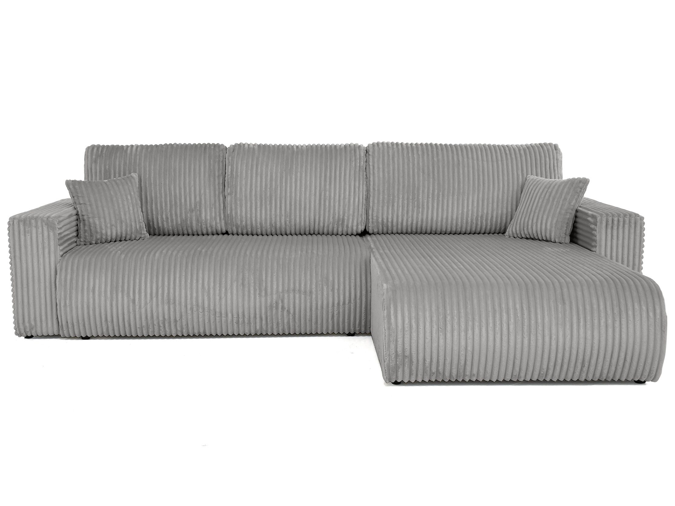 Beautysofa Ecksofa Porto mit universelle Ottomane, mit Bettfunktion und Bettkasten