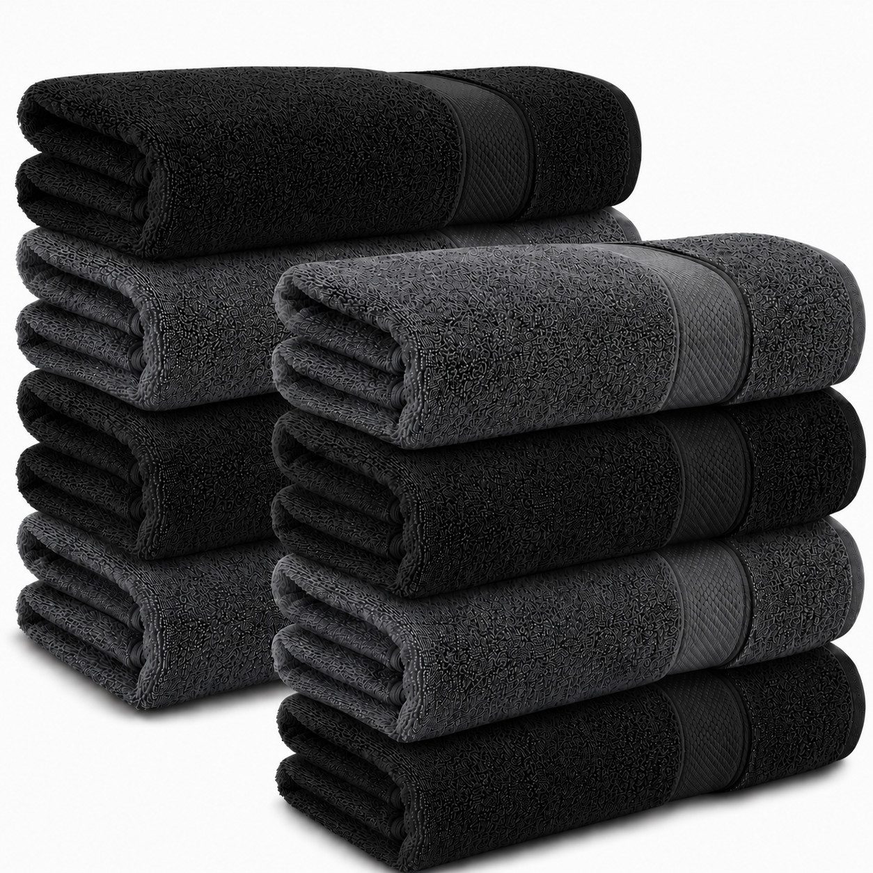Komfortec Badetücher 100% Baumwolle, 470 g/m², Frottee (8-St), Handtücher 70x140 cm Set, Weich