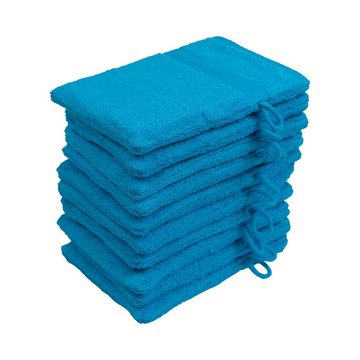 Hometex Premium Textiles Waschhandschuh Waschhandschuh in vielen verschiedenen Farben & im praktischen 10er Set