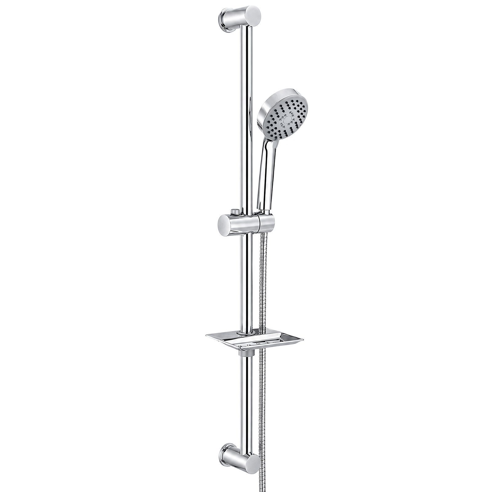 Youyijia Duschstangen-Deckenhalter Duschset Edelstahl 304 mit Duschstange Handbrause Brauseschlauch
