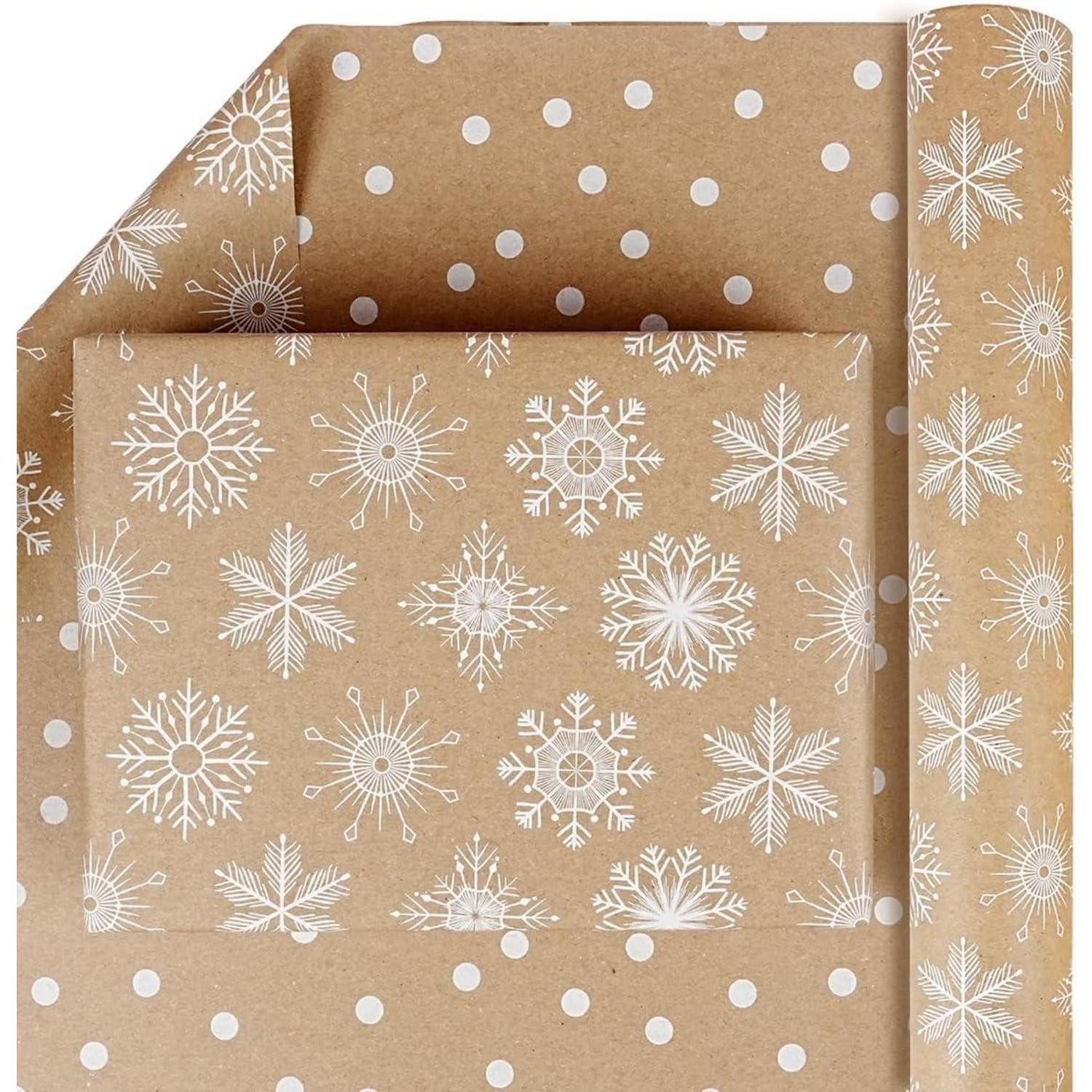 LuxusKollektion Geschenkpapier Geschenkpapier Weihnachten Rolle Kraftpapier recycelbar 10m Braun
