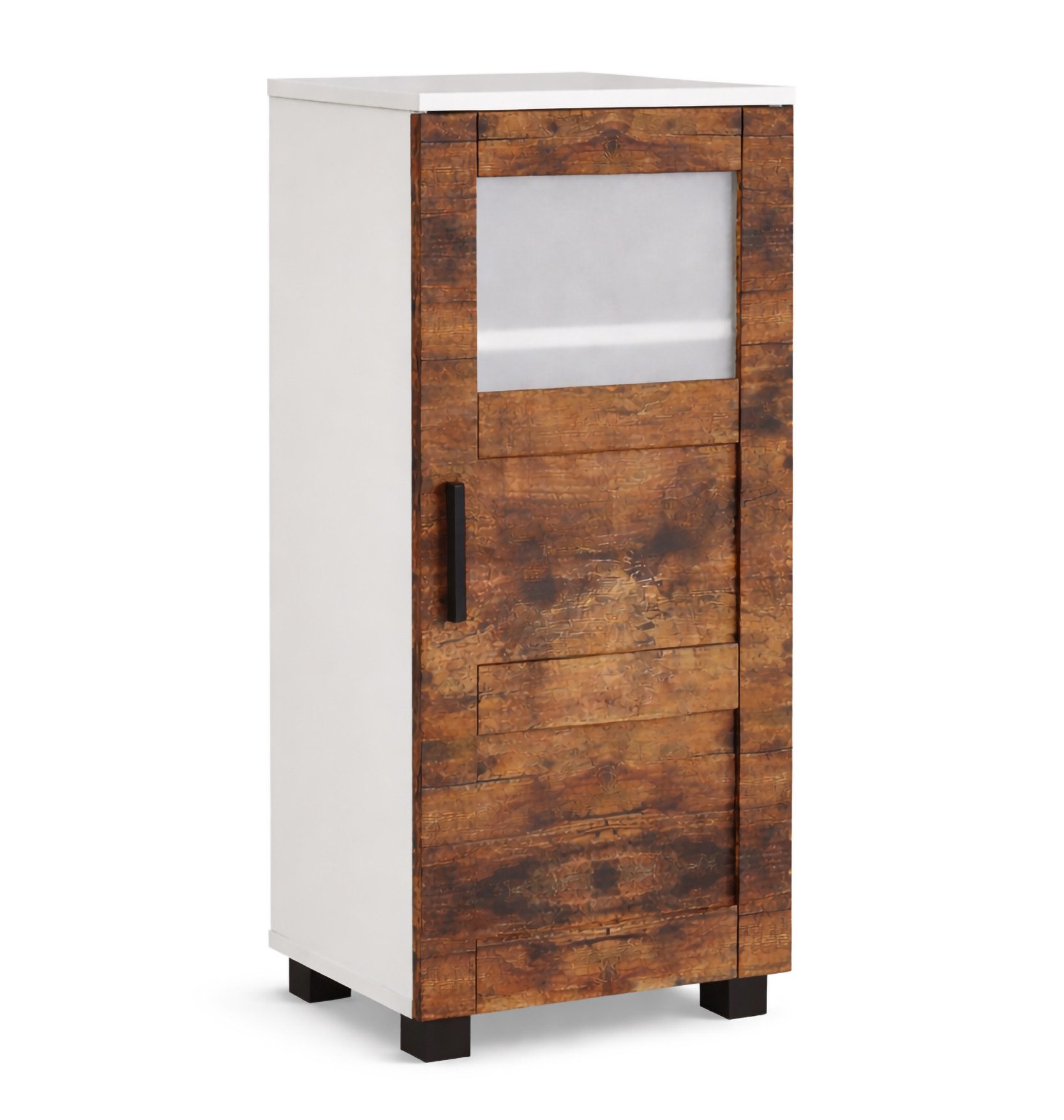 VCM Midischrank Badschrank Nilari H. 70 x B. 38 x T. 28 cm kompakte Aufbewahrung für Badezimmer, Badmöbel mit Drehtüren