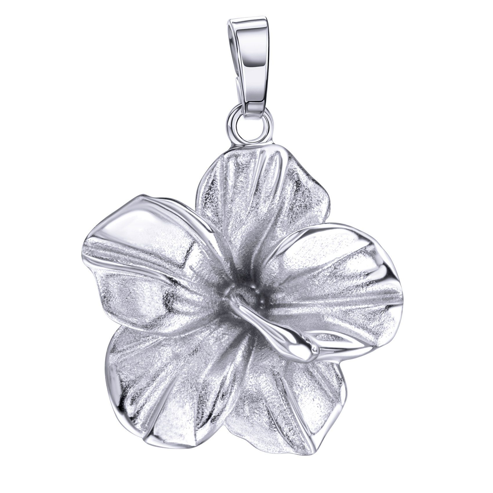 (Blütenanhänger, JEVELION für Germany in Silber Anhänger Silberblüte Schmuckanhänger- Made Blumenanhänger 925 Damen),