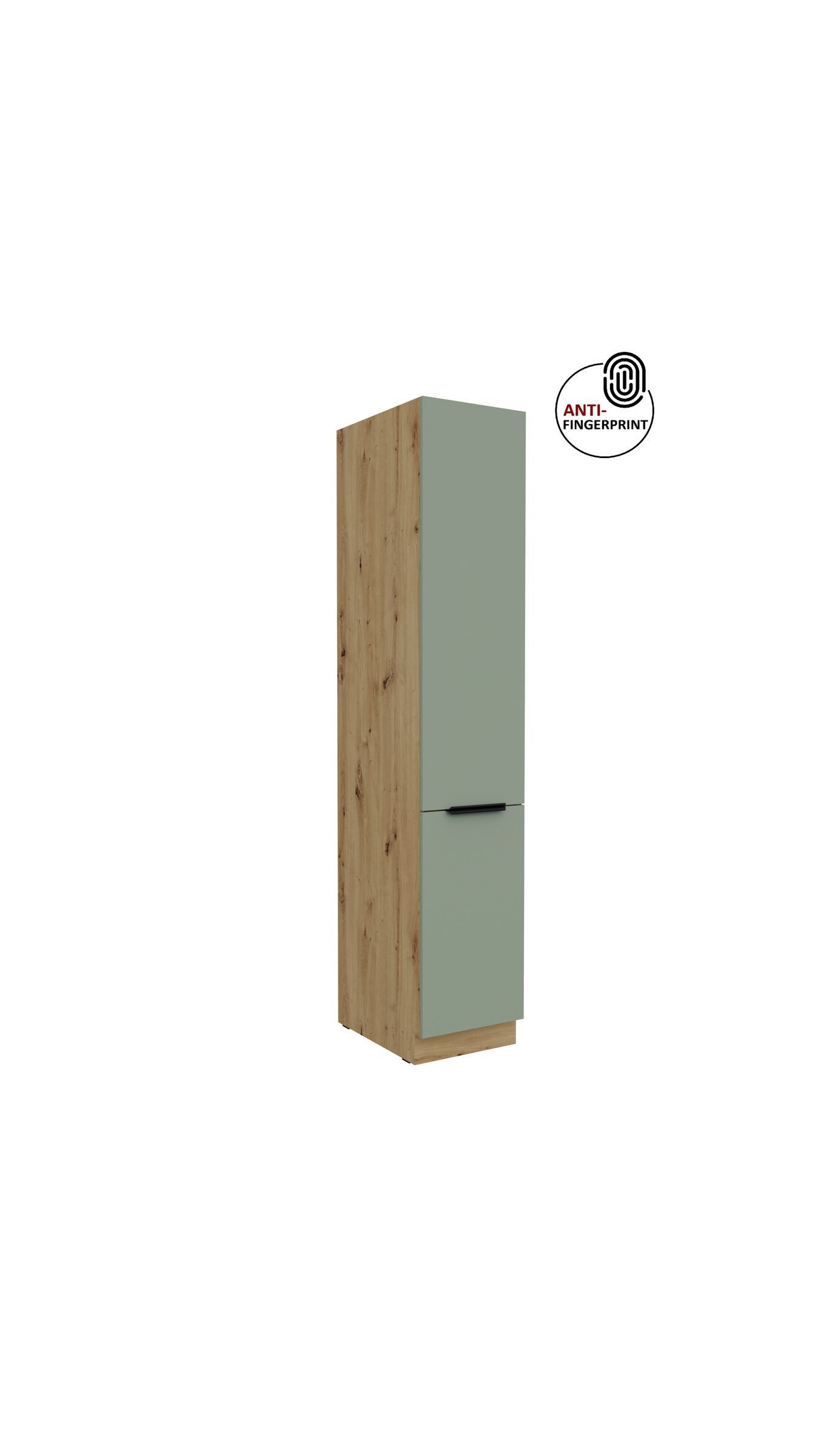 Küchen-Preisbombe Hochschrank 40 cm Küche ARIA Aquamarin ultra matt Anti Fingerprint Küchenzeile