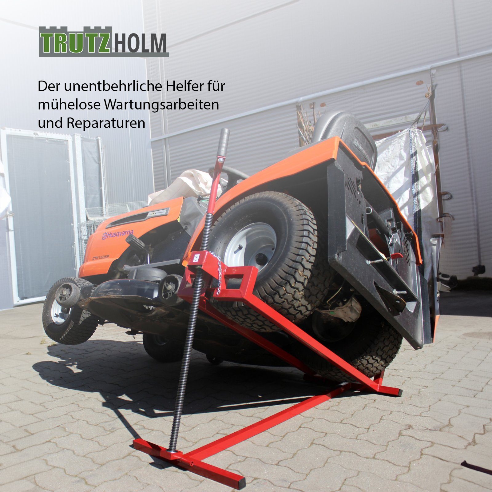 TRUTZHOLM Rasentraktor Rasentraktorheber 400kg 24mm Gewindestange Hebevorri günstig online kaufen