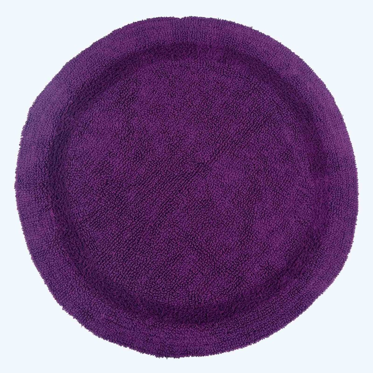 Homescapes Badematte Runde Battematte lila 80 cm aus 100% Baumwolle, Höhe 20 mm, Baumwolle, rund, Φ 80 cm