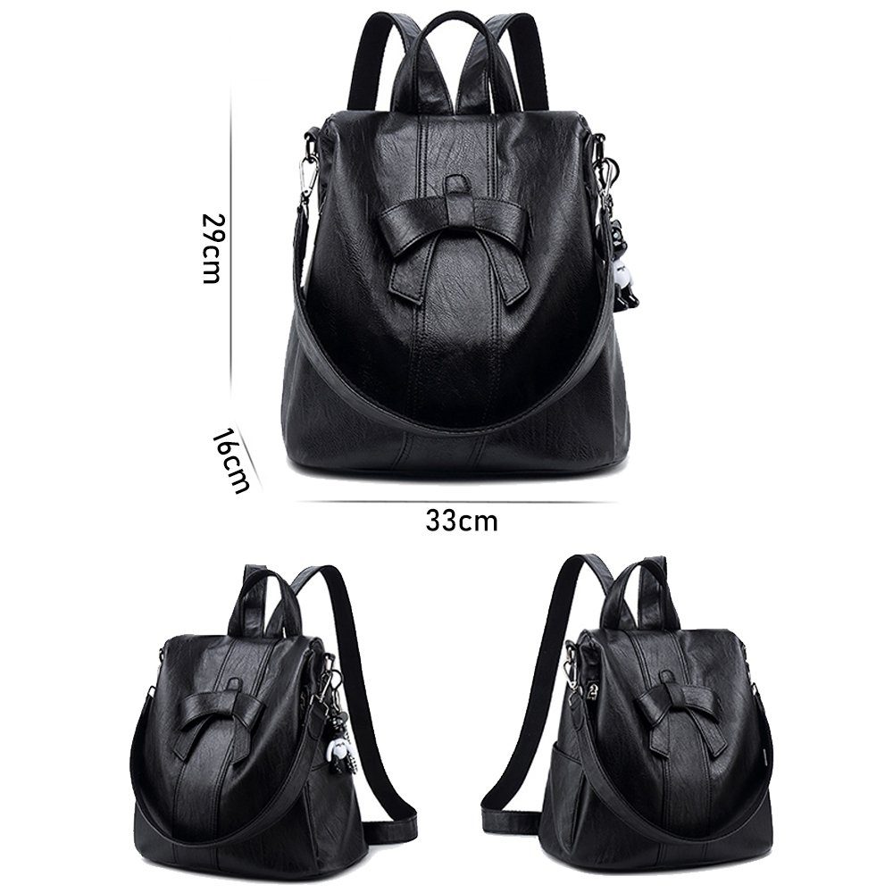 zggzerg Aufbewahrungsbox Rucksack Damen Wasserdicht Leder günstig online kaufen