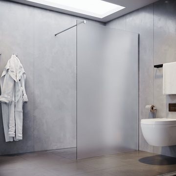 SONNI Walk-in-Dusche Walk in Duschwand Duschabtrennung, 10mm Einscheibensicherheitsglas mit Nano Beschichtung