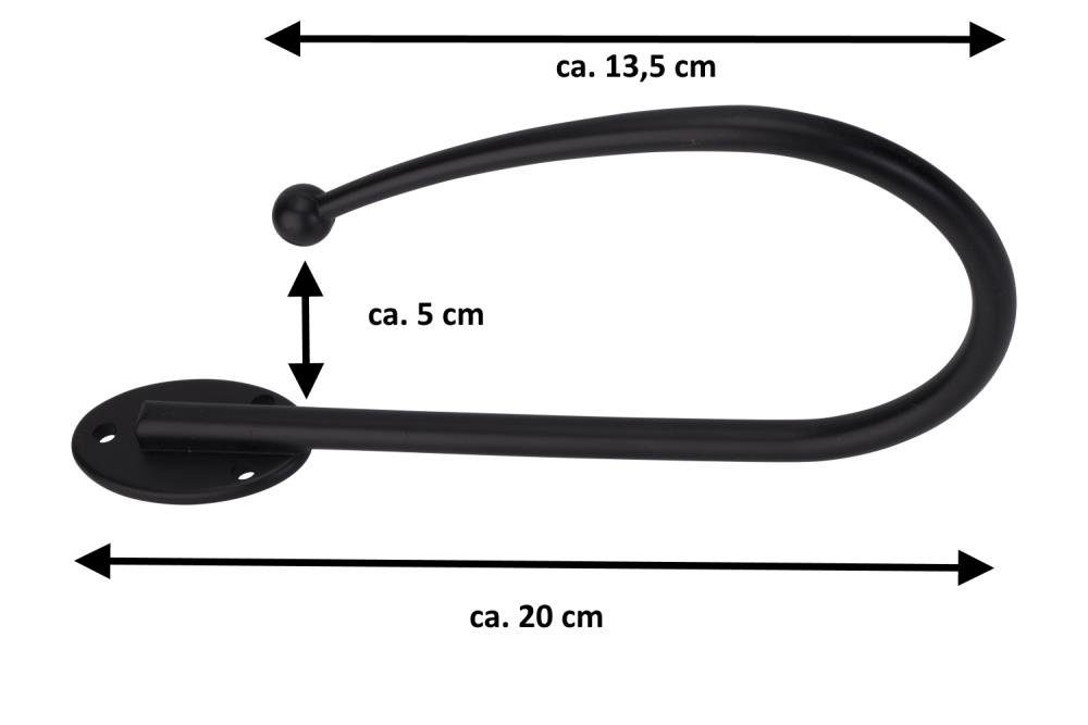 DécoProfi Raffhalter 1 Stück Raffbügel / Raffhalter für Gardinen, Zum Raffen von Gardinen und Vorhängen, (Packung, 1-tlg., inkl. Schrauben und Dübel), zum Raffen von Vorhänge