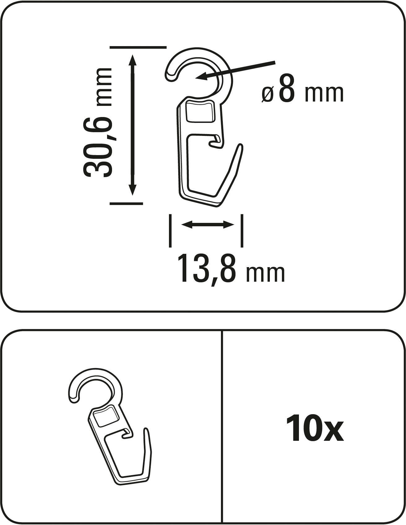 GARDINIA Faltenclip Gardinenhaken Kunststoff, (10-St), Zubehör günstig online kaufen