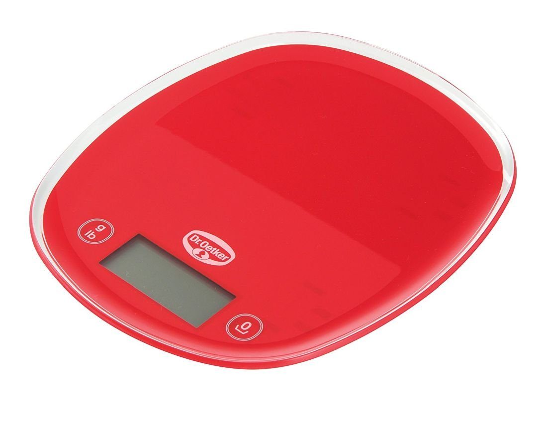 Küchenwaage Dr. Oetker - Küchenwaage digital bis 5Kg in Rot (1537) Backwaage Waage