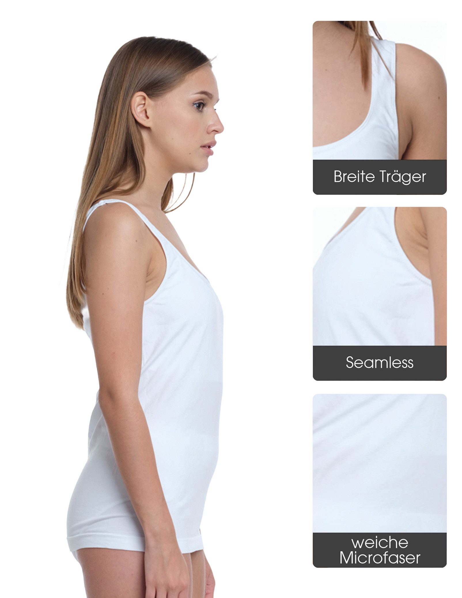 Yenita® Unterhemd Tank Top (4-St) in angenehmer Microfaserqualität günstig online kaufen