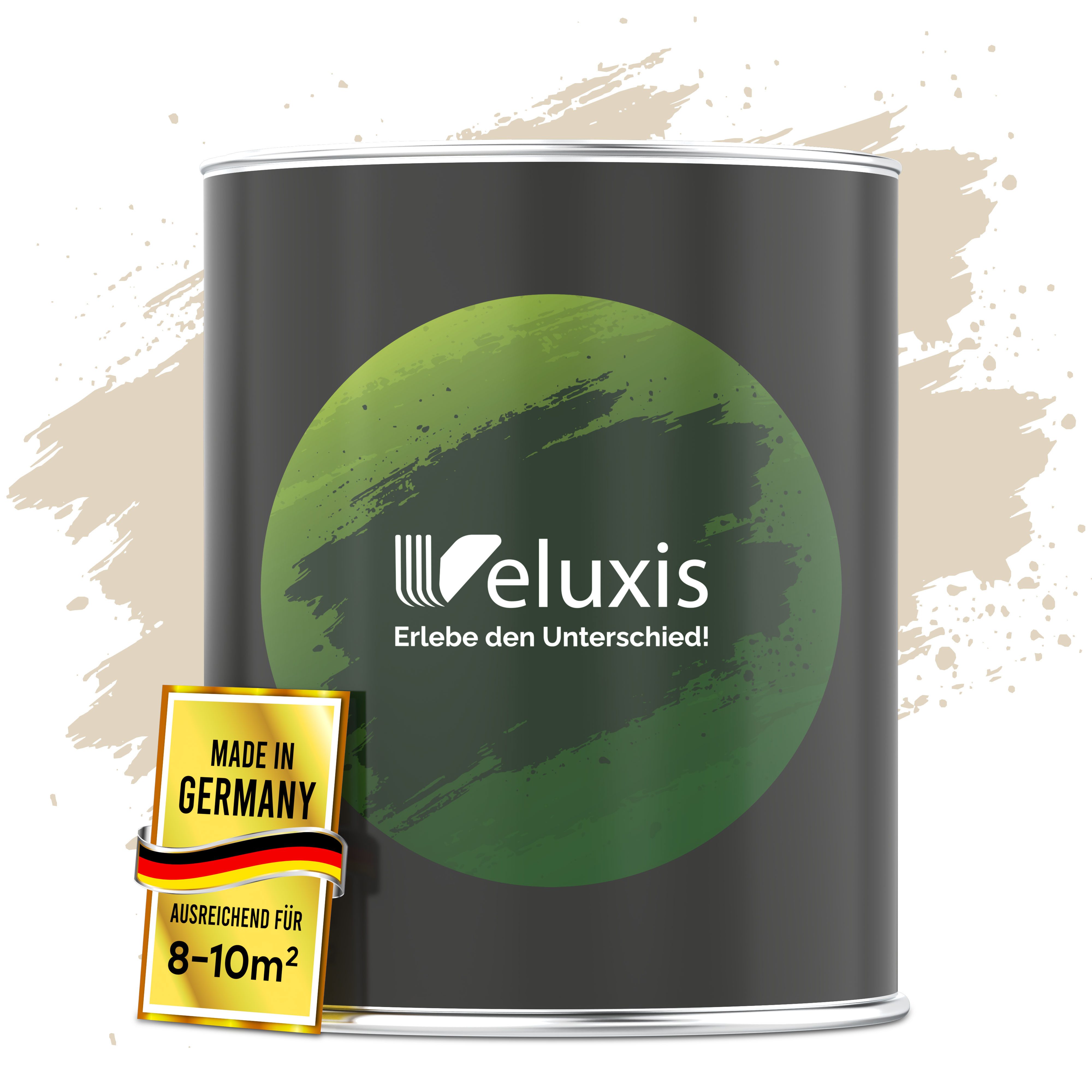 Veluxis Wandfarbe Veluxis® Edle Wandfarbe, für den Innenraum - Deckkraft-Klasse 1, Streifenfrei & tropfarm