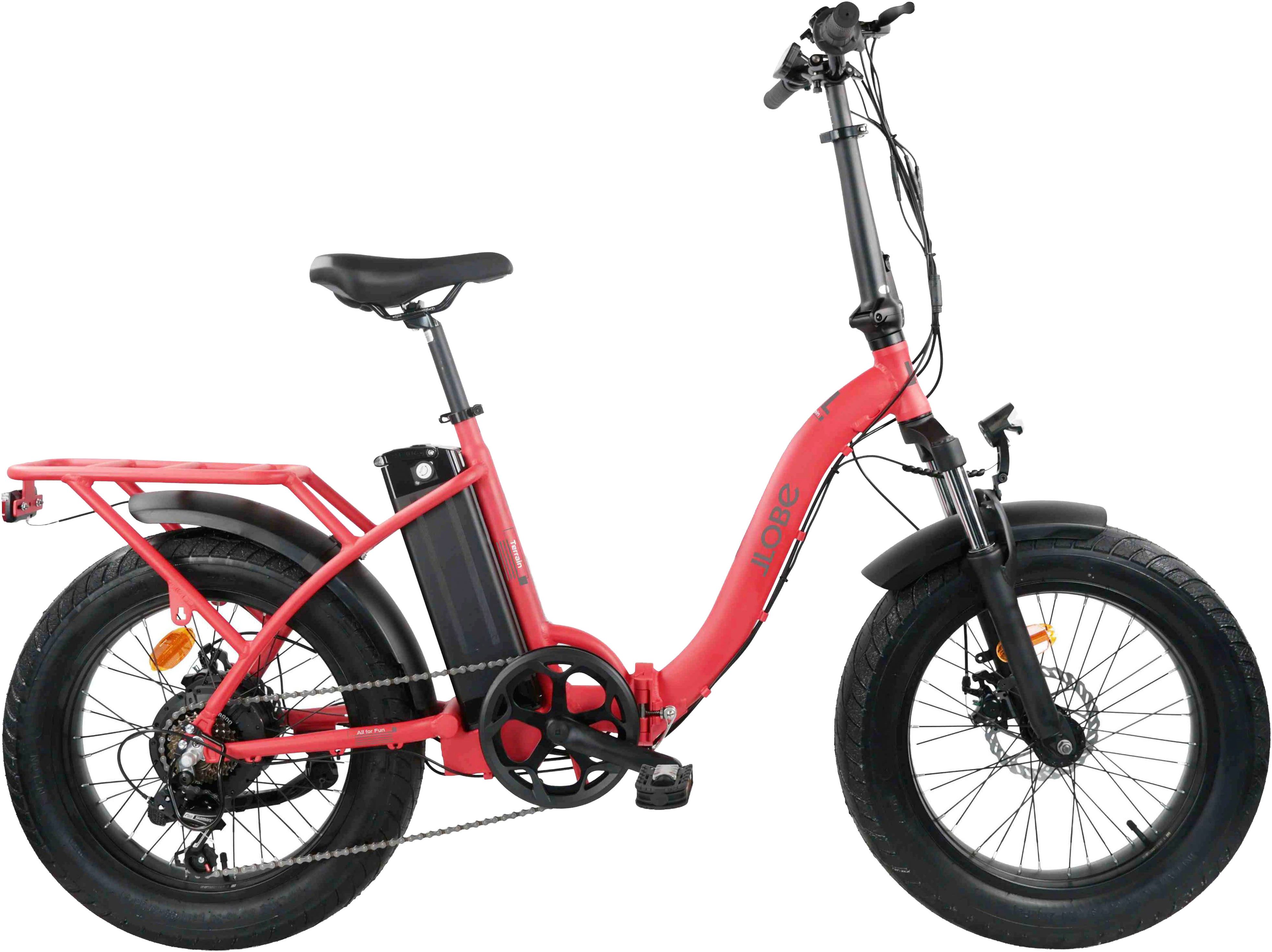 E-Bike Faltrad Elektro Faltrad 20" Terrain rot