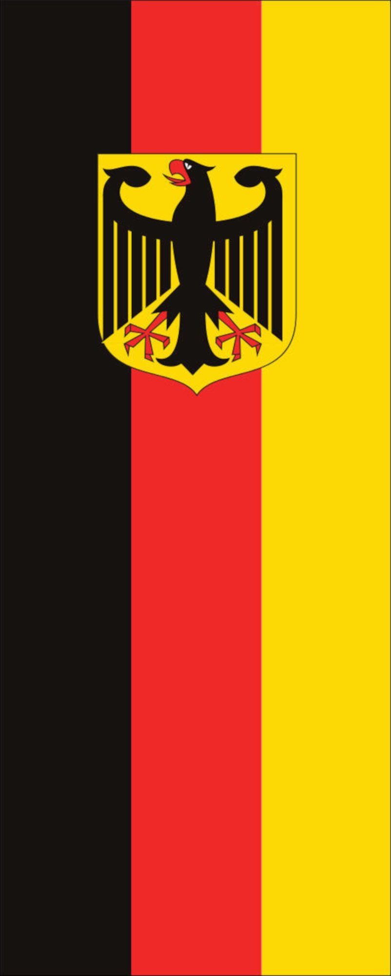 flaggenmeer Flagge Deutschland mit Adler 160 g/m² Hochformat