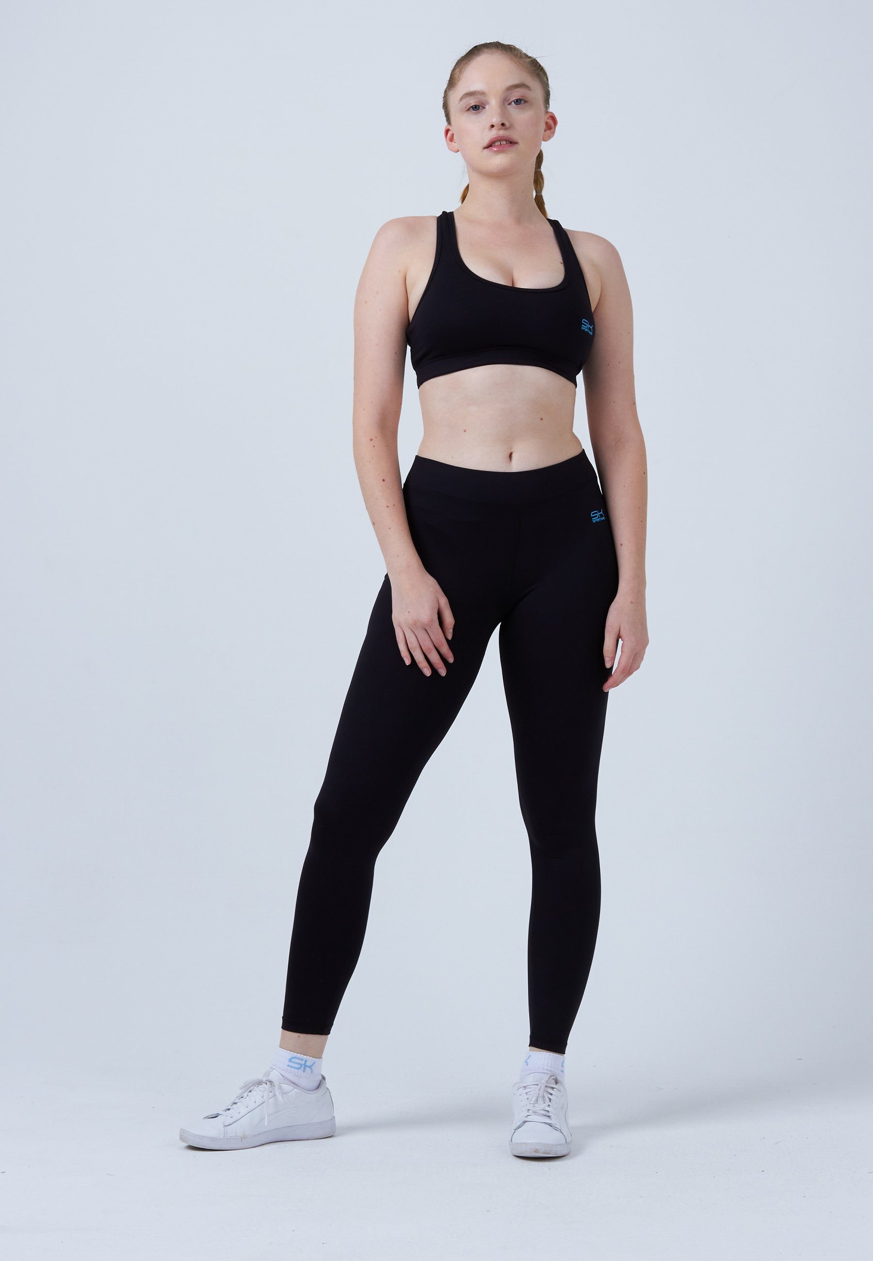 SPORTKIND Funktionsleggings Sport Leggings lang Mädchen & Damen schwarz