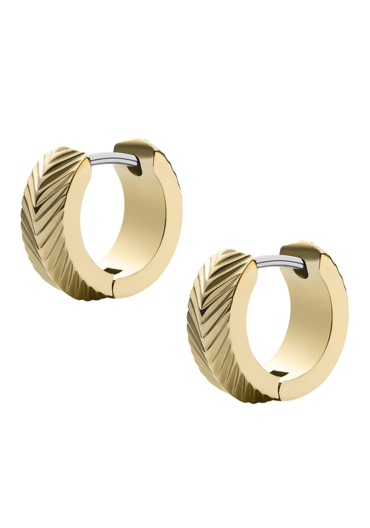 Fossil Paar Creolen Schmuck Geschenk Edelstahl Ohrringe SADIE